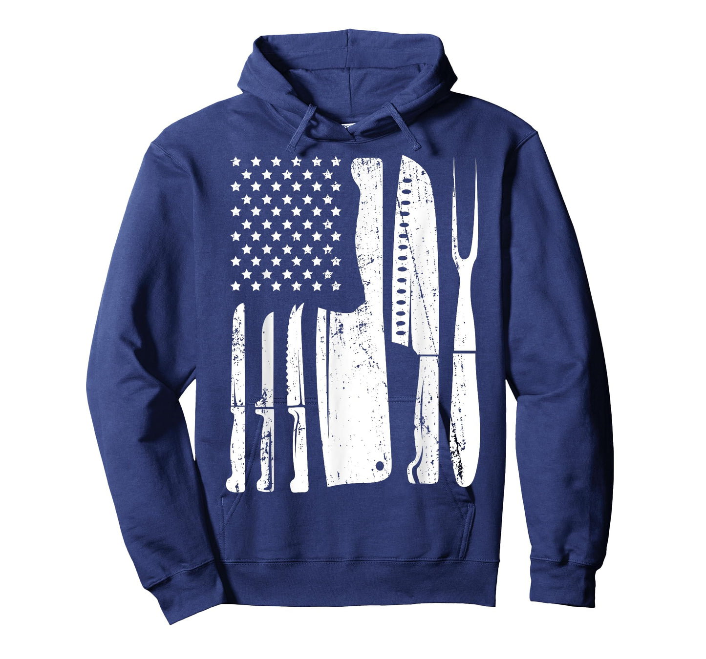 Chef Knife American Flag Head Cook USA Patriotic Cooking Women Men T-Shirt