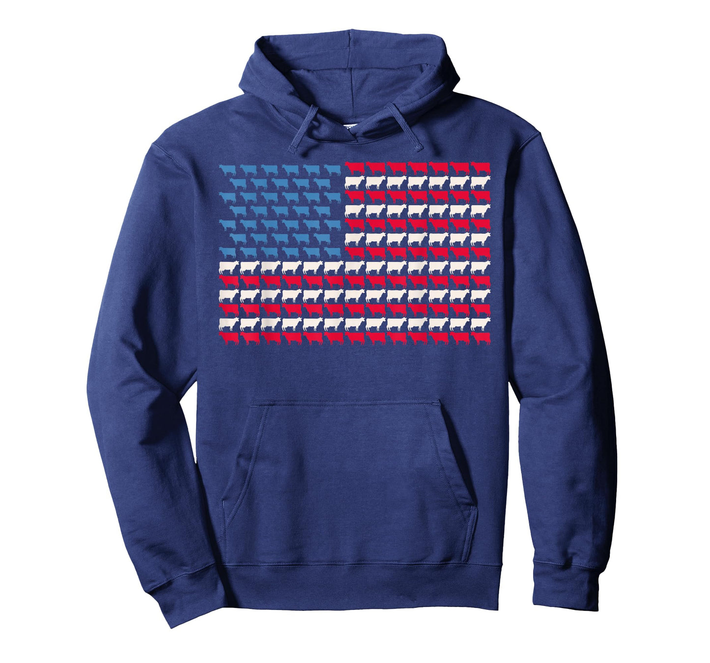 Cow American Flag Heifer US 4th Of July Farm Cattle USA Gift T-Shirt