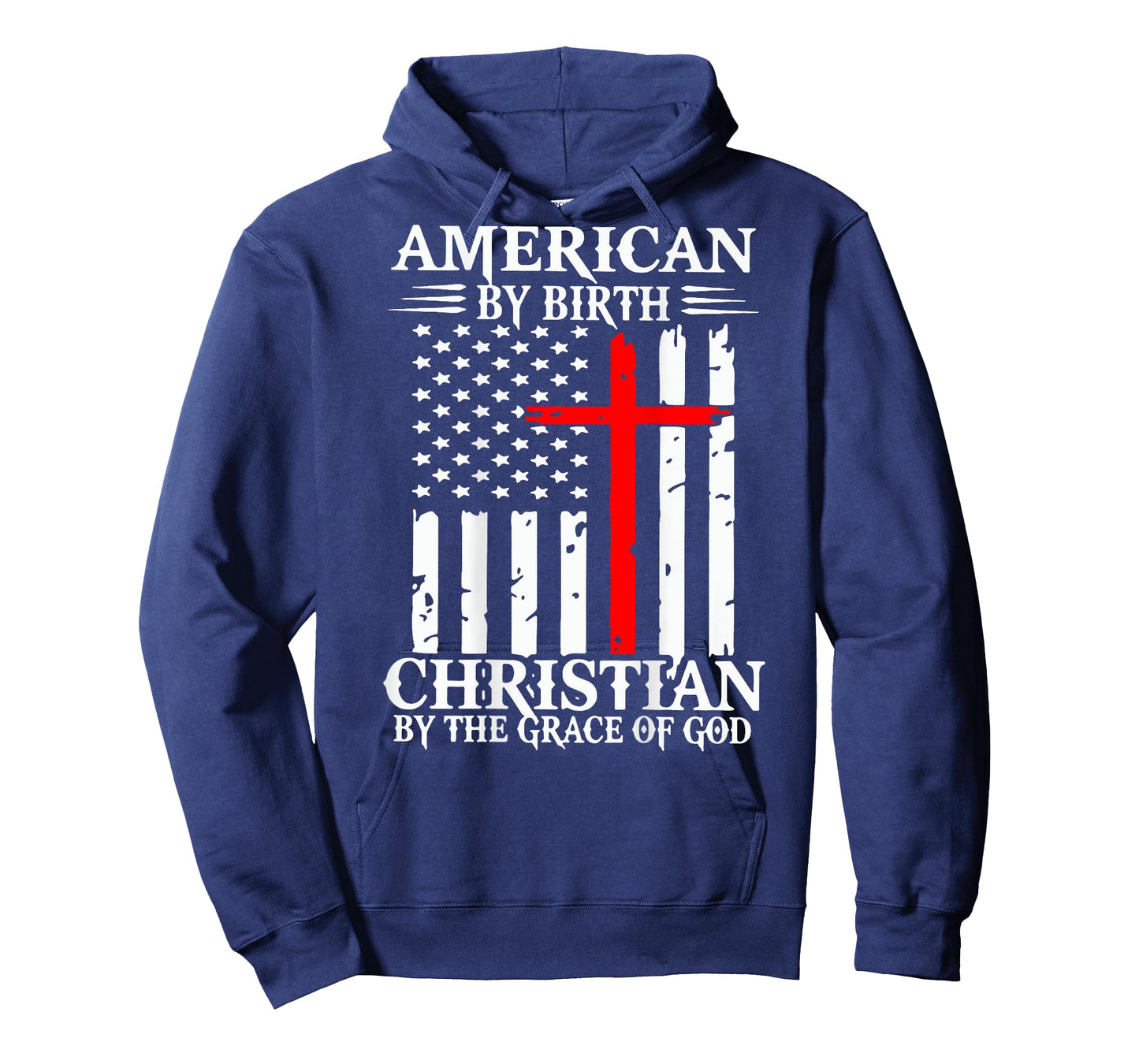 American By Birth Christian By The Grace Of God (on back) T-Shirt