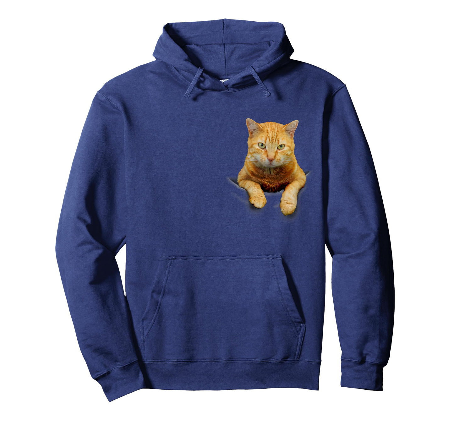 Orange Tabby Cat Funny Realistic Cat in Pocket Graphic Men Women Kids T-Shirt