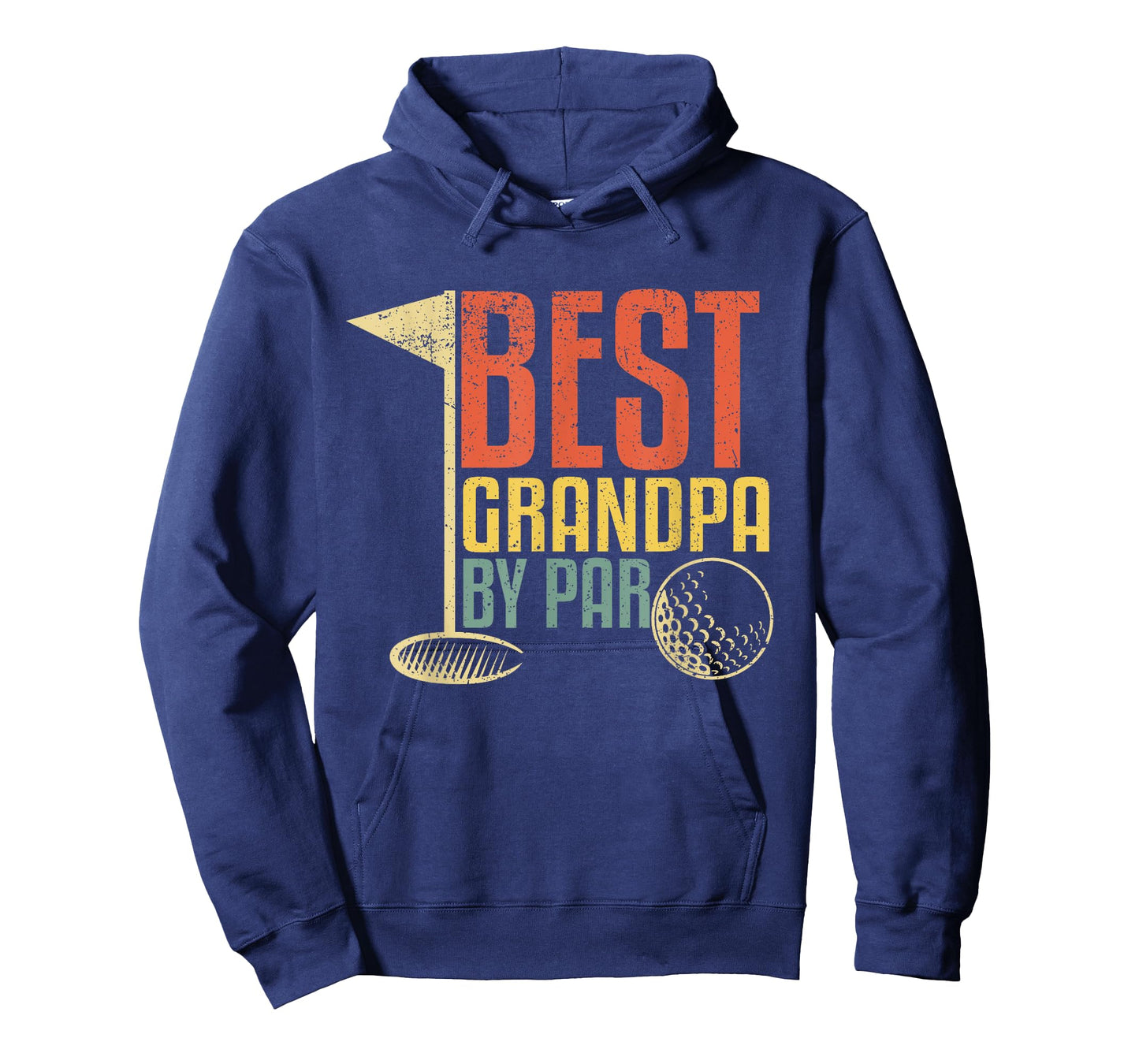 Best Grandpa By Par Retro Funny Golf Player Papa Fathers Day T-Shirt