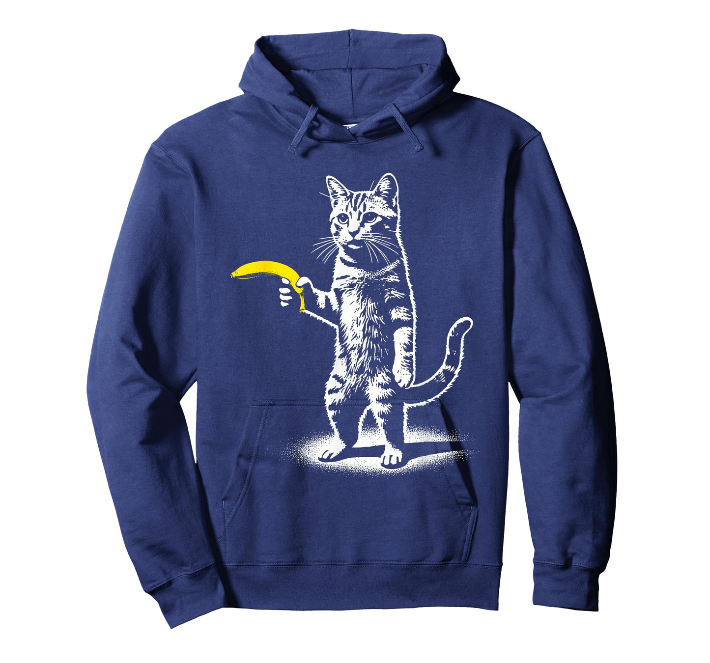 Retro Cat with Banana Meme Men Women Kids Novelty Funny Cat T-Shirt