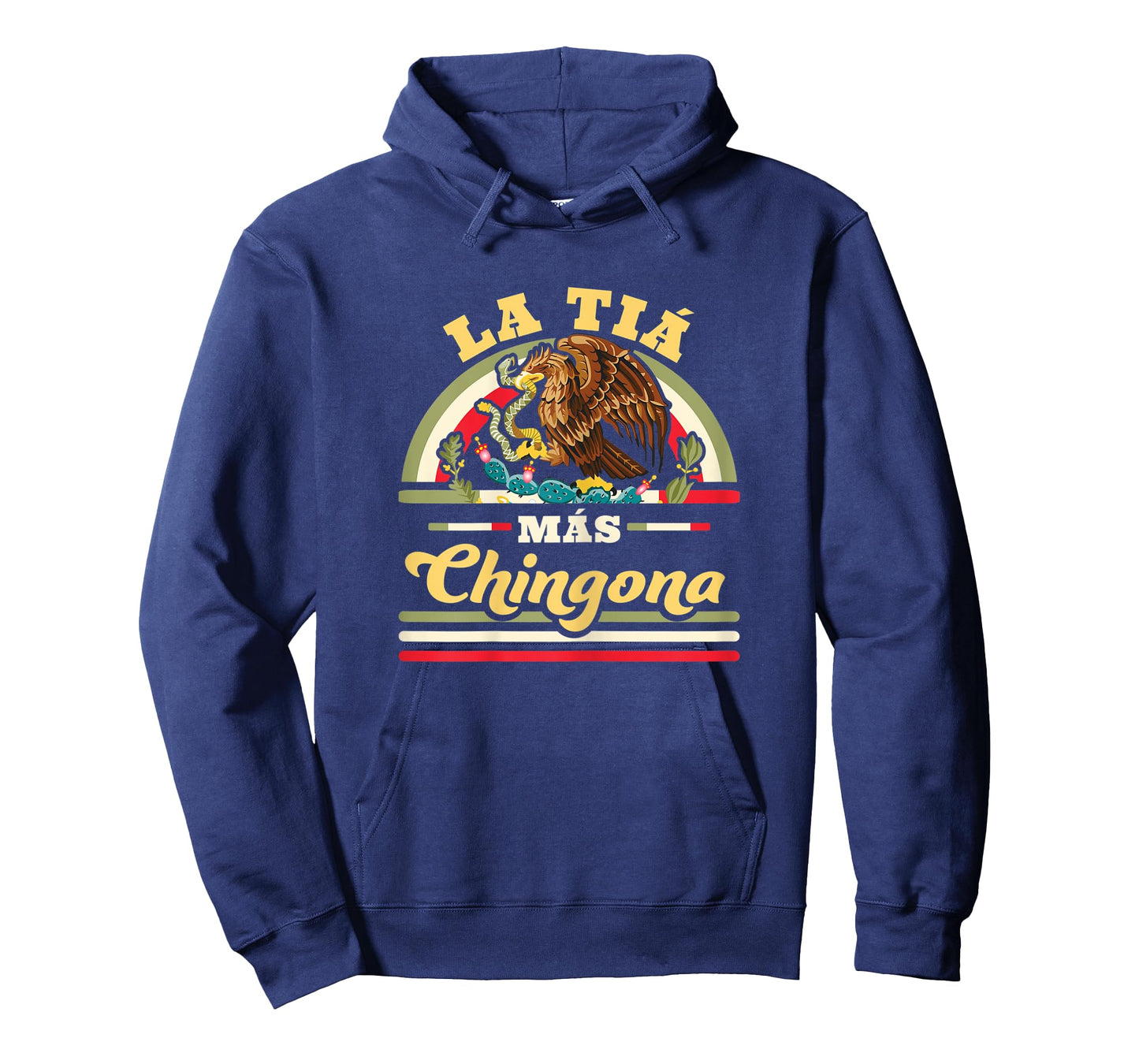 Womens La Tia Mas Chingona Funny Mexican Flag Cool Aunt Regalo T-Shirt