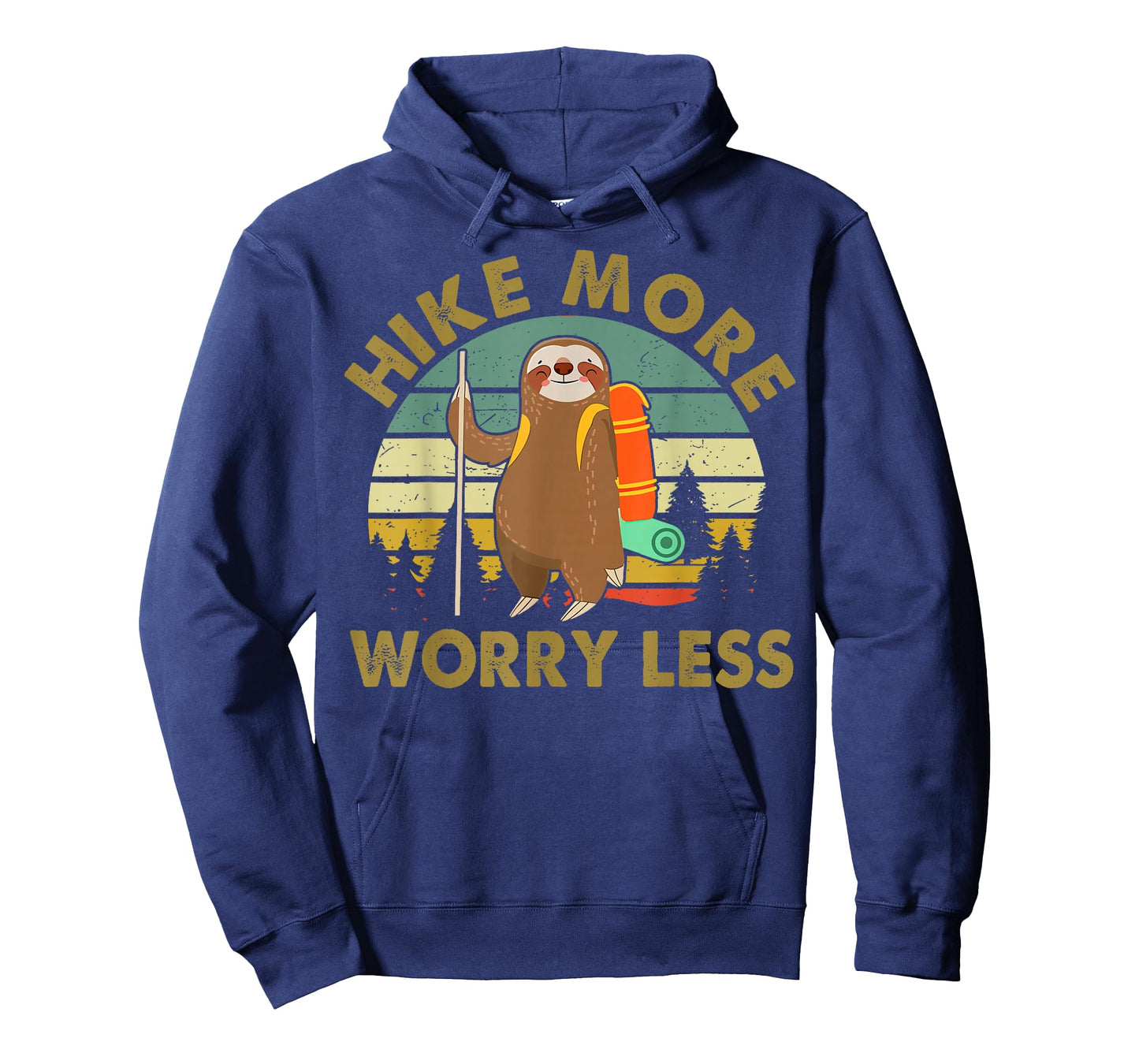 Sloth Hiking-Shirt Hike More Worry Less Funny Kids Men Women T-Shirt