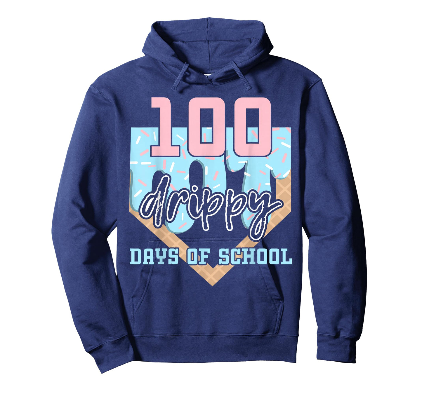 100 Drippy Days of School Baseball Ice Cream 100th Day Boys T-Shirt