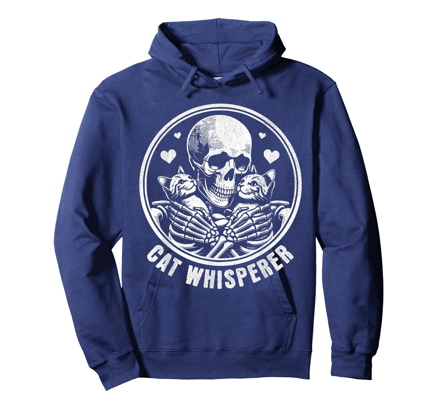 Cat Whisperer Skull Skeleton Cats Lady Cat Dad Funny T-Shirt