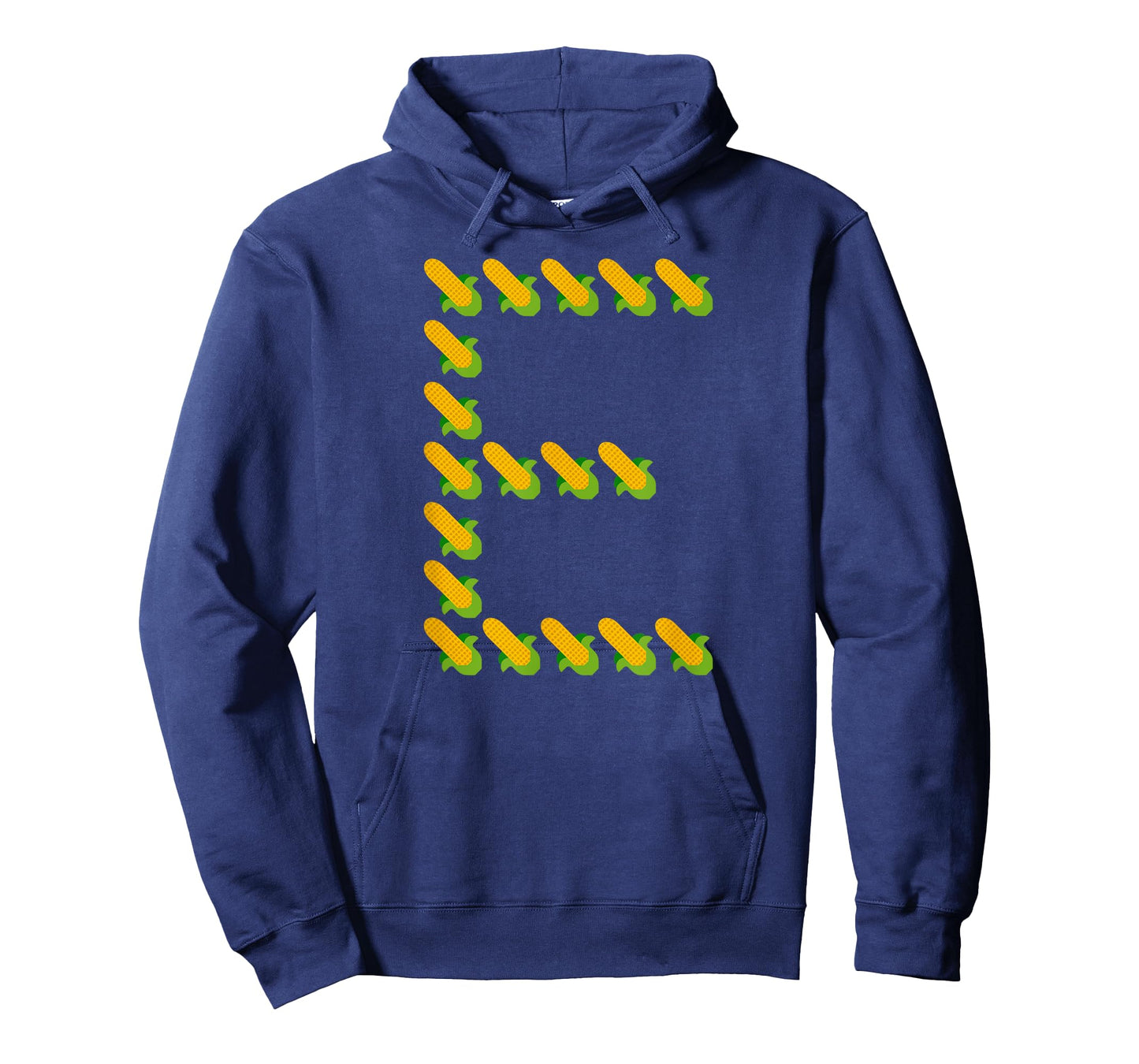 Corn E - Ears of Corn In A Letter E Shape - Funny Corny Pun T-Shirt