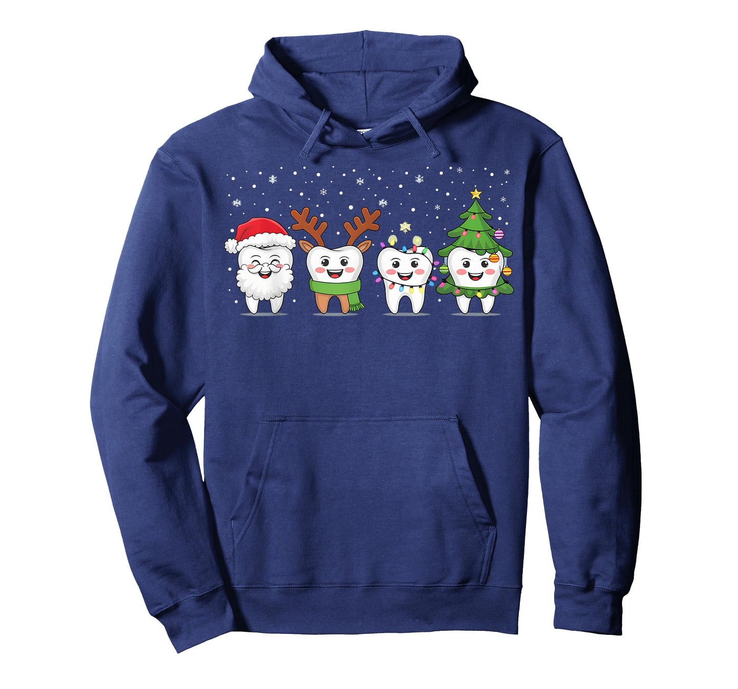 Cute Christmas Dental Tooth Characters Fun Holiday Dentist T-Shirt