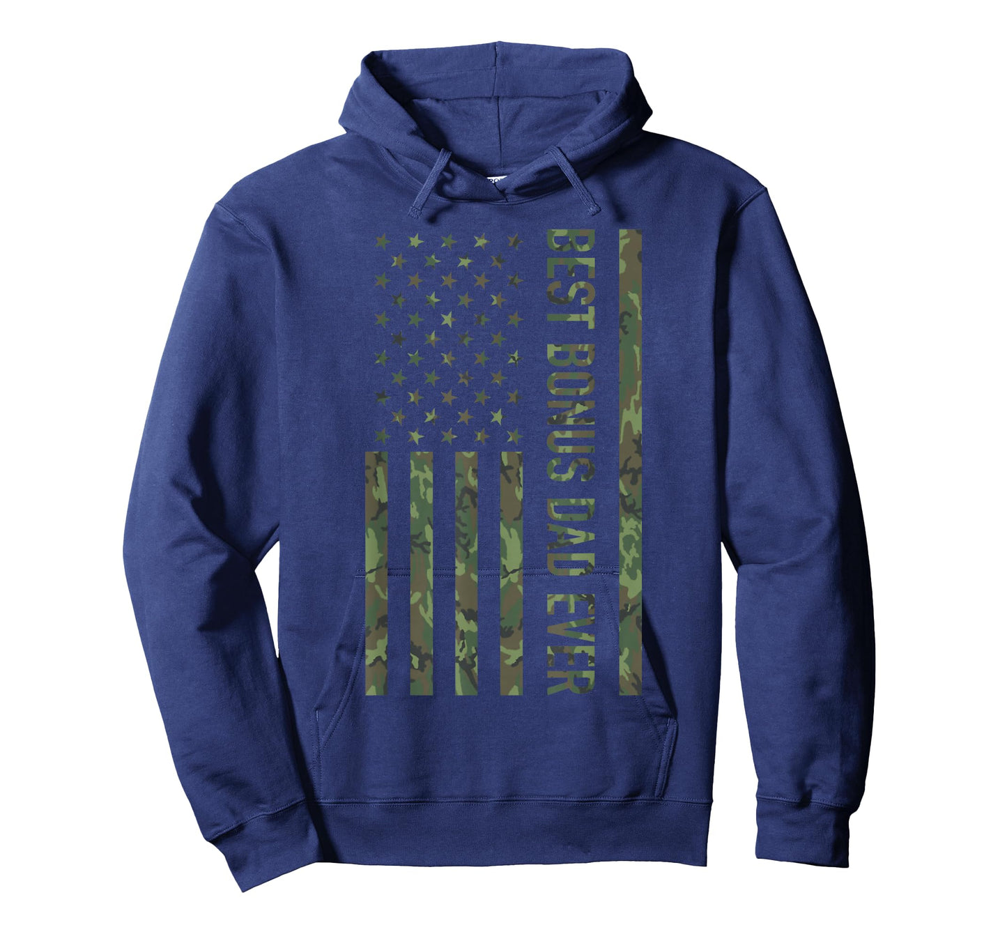 Best Bonus dad Ever US American Military Camouflage Flag T-Shirt