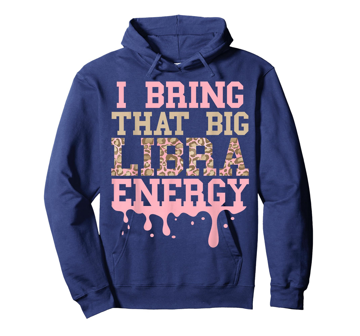 Libra Birthday Shirt Big Libra Energy Pink Leopard Women T-Shirt