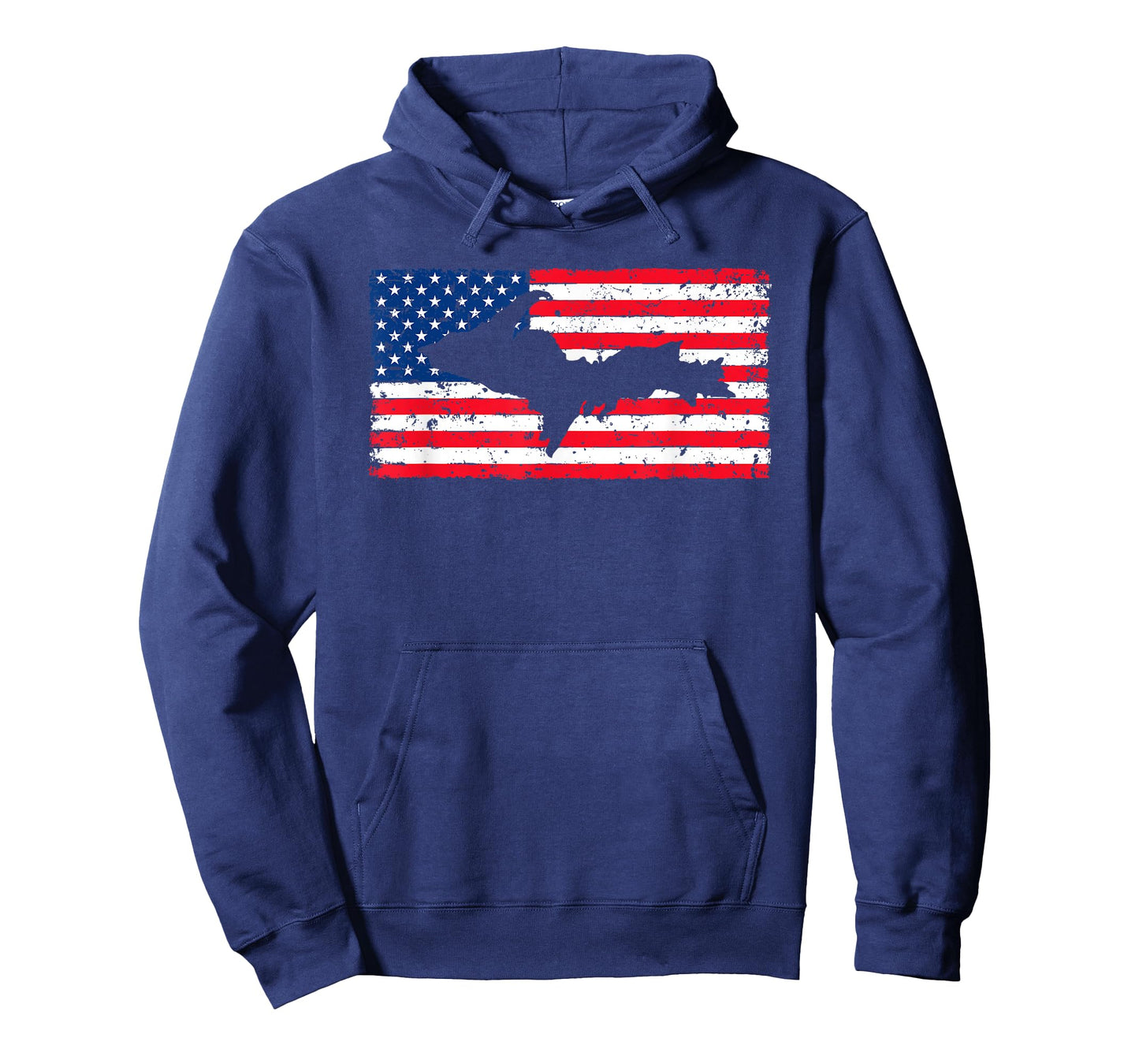 Yooper Patriotic Upper Peninsula Michigan American Flag USA T-Shirt