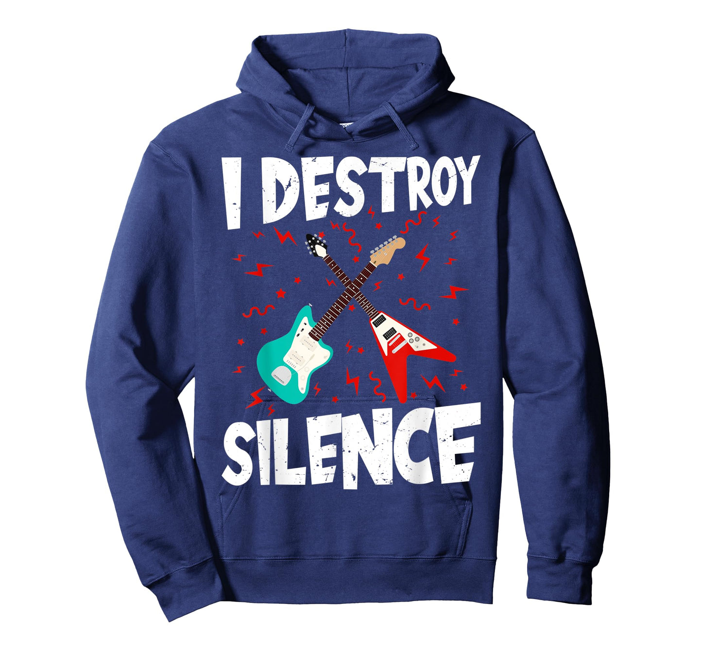 I Destroy Silence Guitar E-Guitar Rock Musician T-Shirt