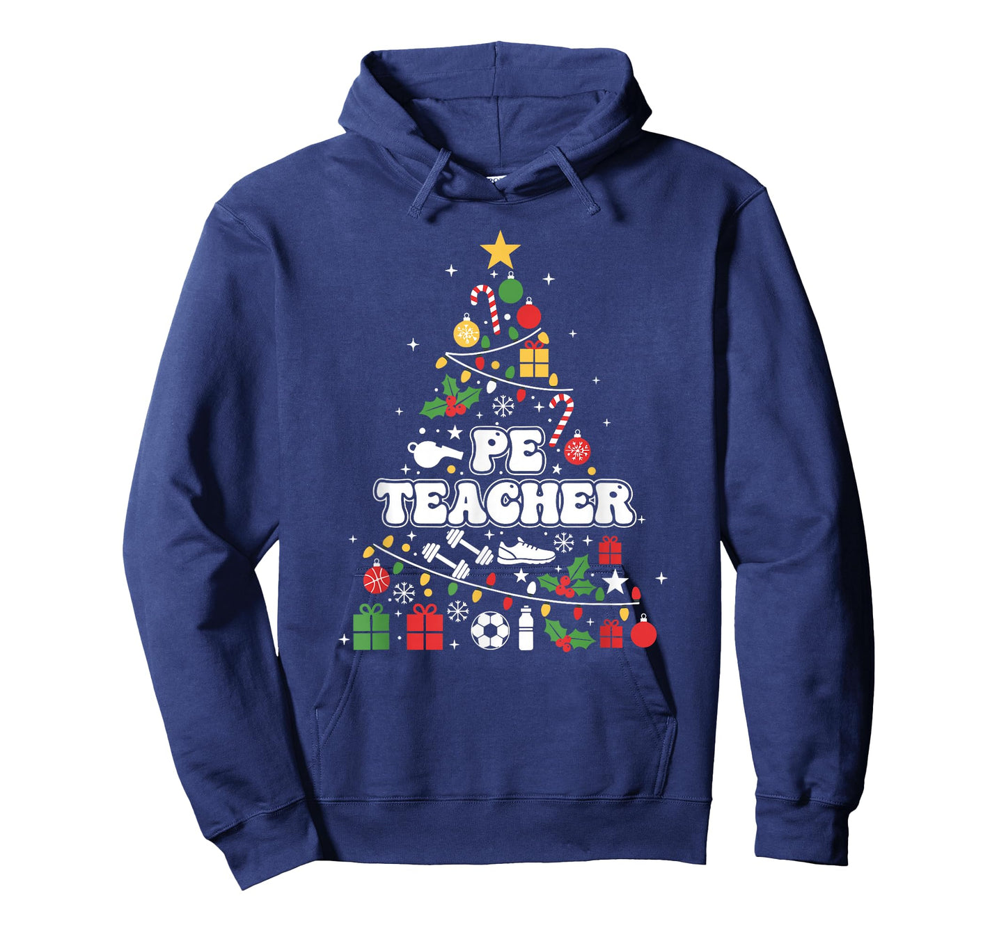 PE Physical Education Teacher Christmas Tree Womens Mens T-Shirt