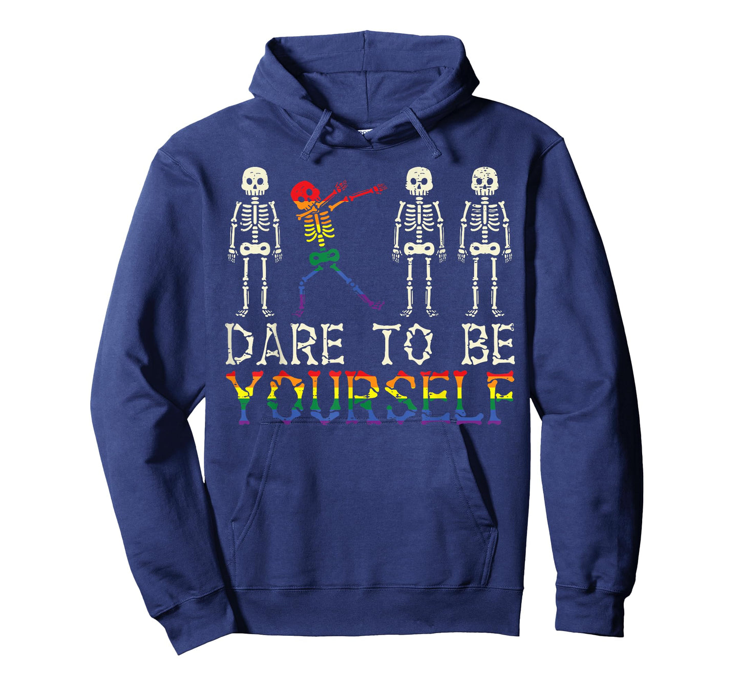 Dare To Be Yourself Skeleton Dab Gay Funny Pride LGBTQ Dance T-Shirt