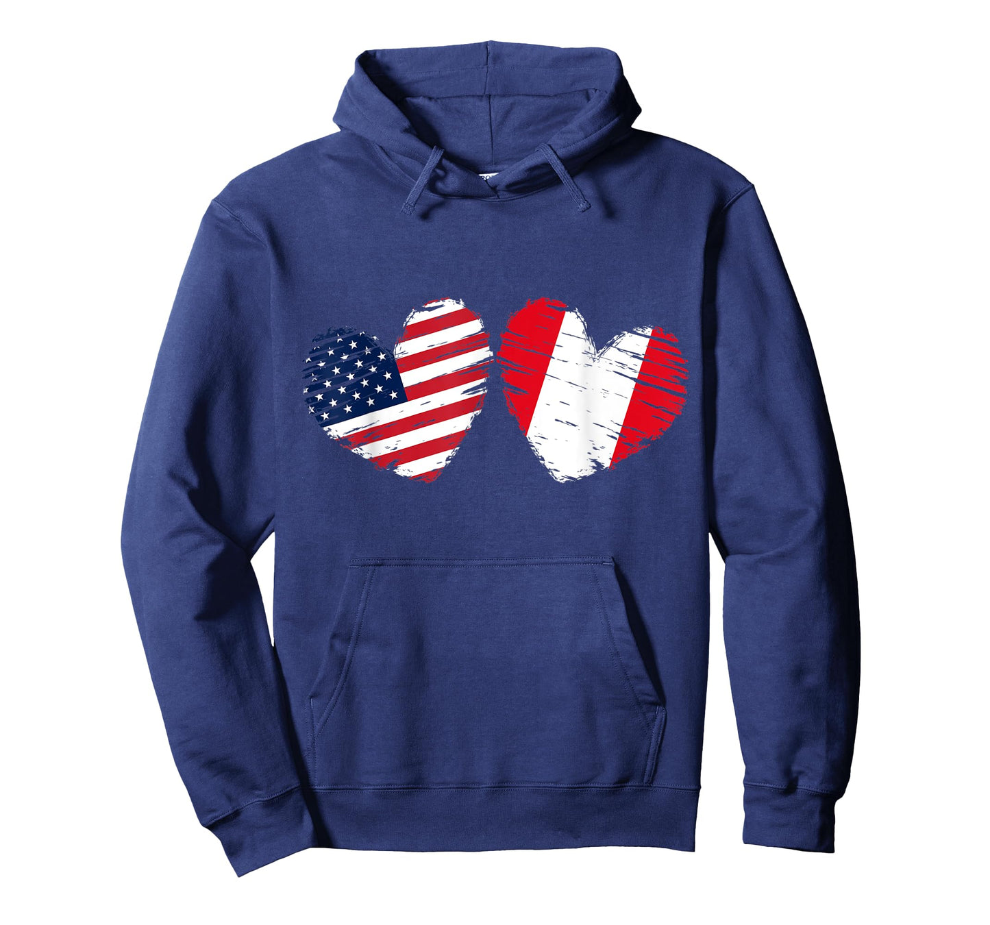 USA Peru Flag Heart Valentines Day Peruvian American T-Shirt