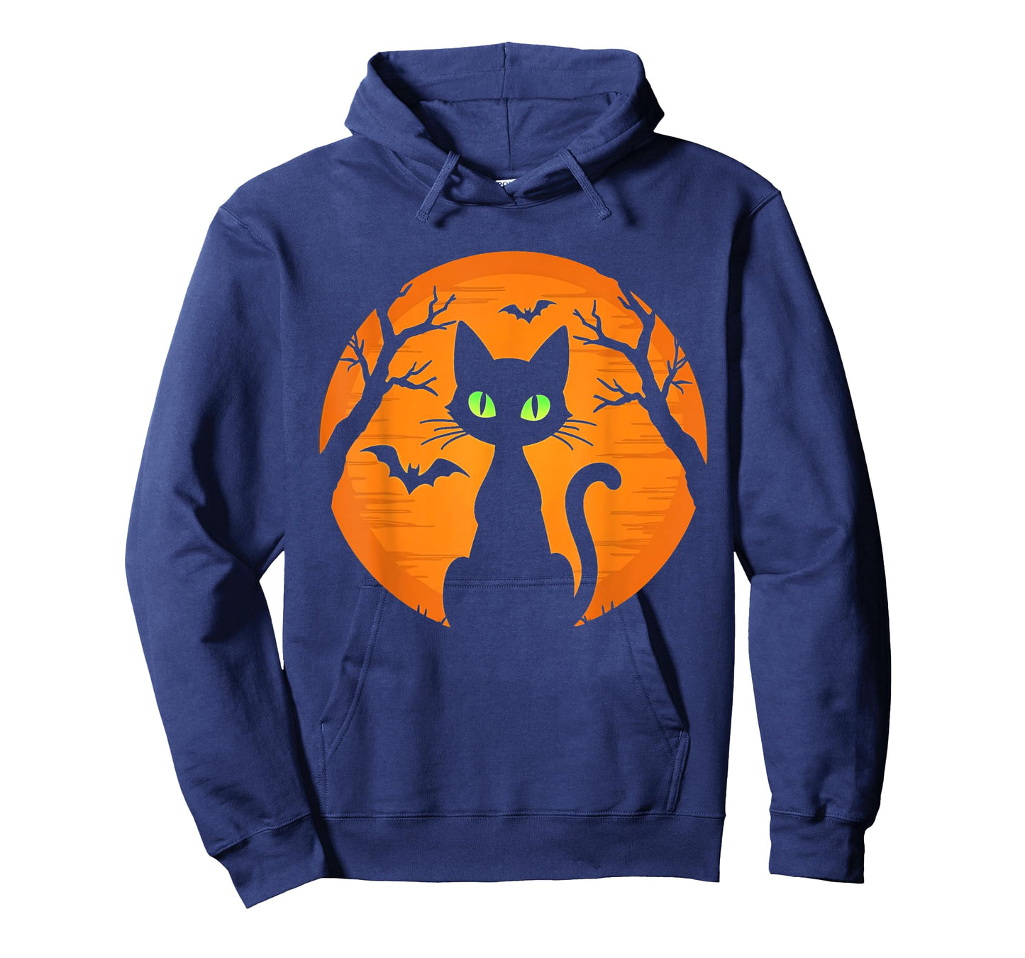 Vintage Scary Halloween black Cat Costume Cat Moon kids T-Shirt