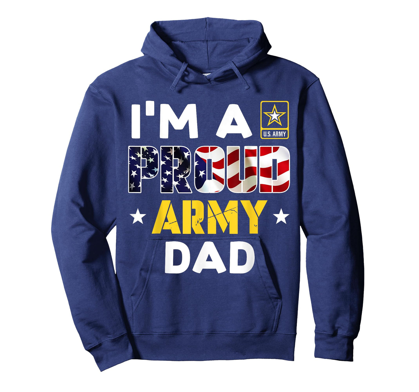 I'm a Proud Army DAD USA American Flag Dog Tag Family Women Men T-Shirt