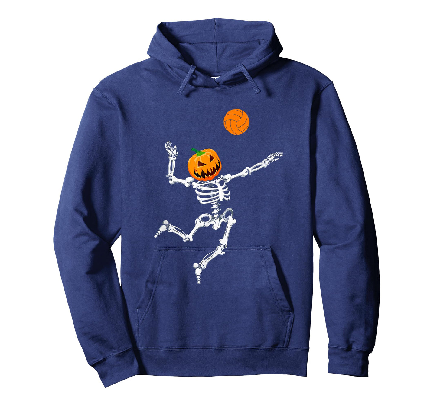 Skeleton Volleyball Halloween Pumpkin T-Shirt