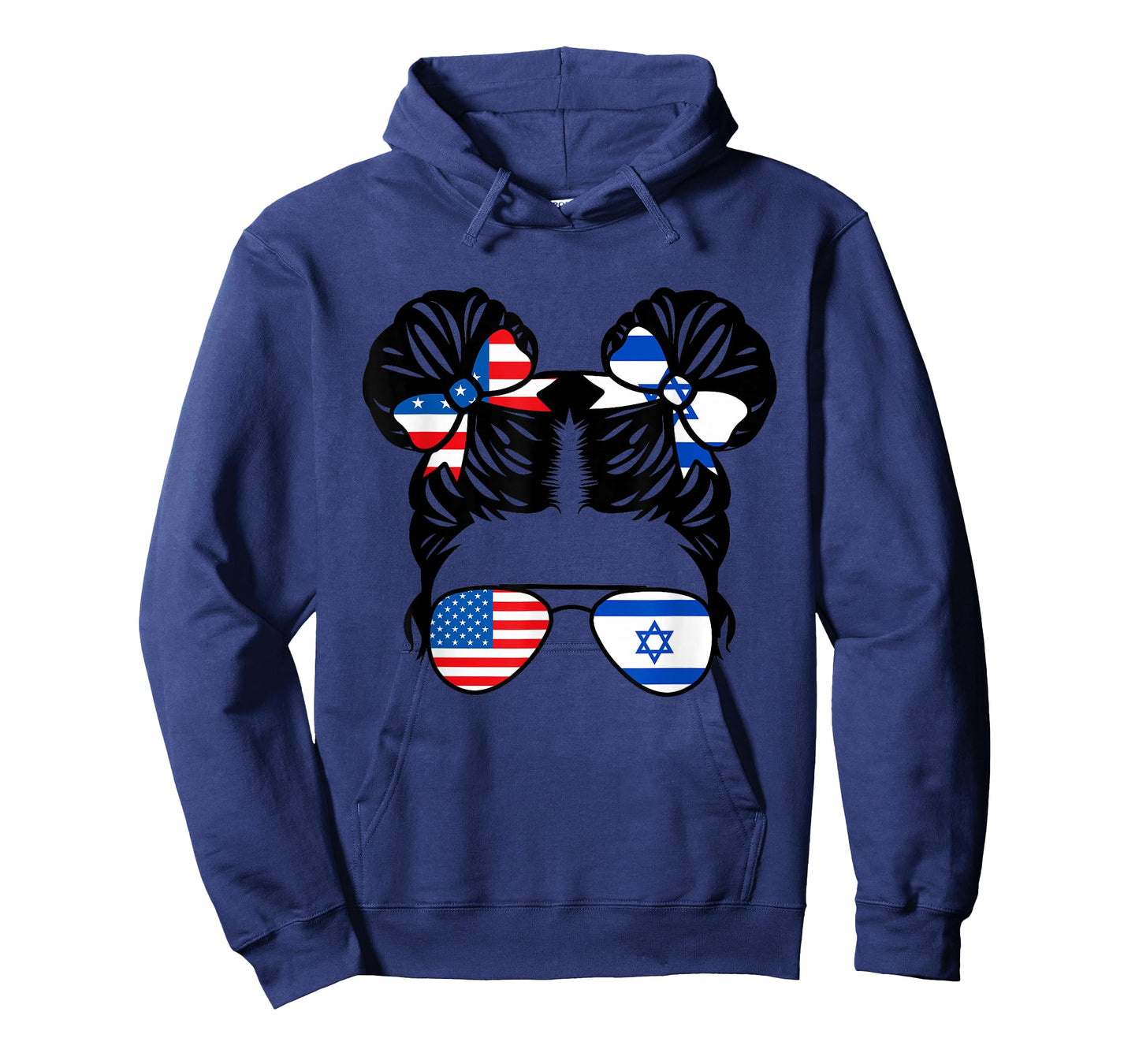 Half American Half Israelis Girl USA Israel Flag Patriot T-Shirt