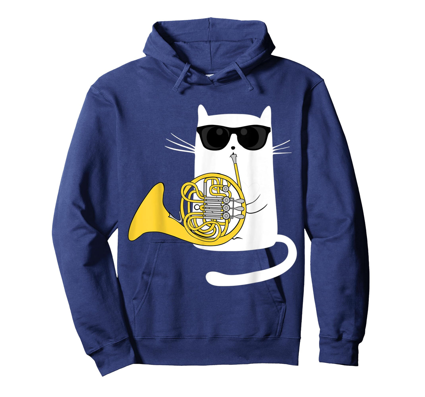 Jazz Cat Playing French Horn - Cool Smooth T-Shirt