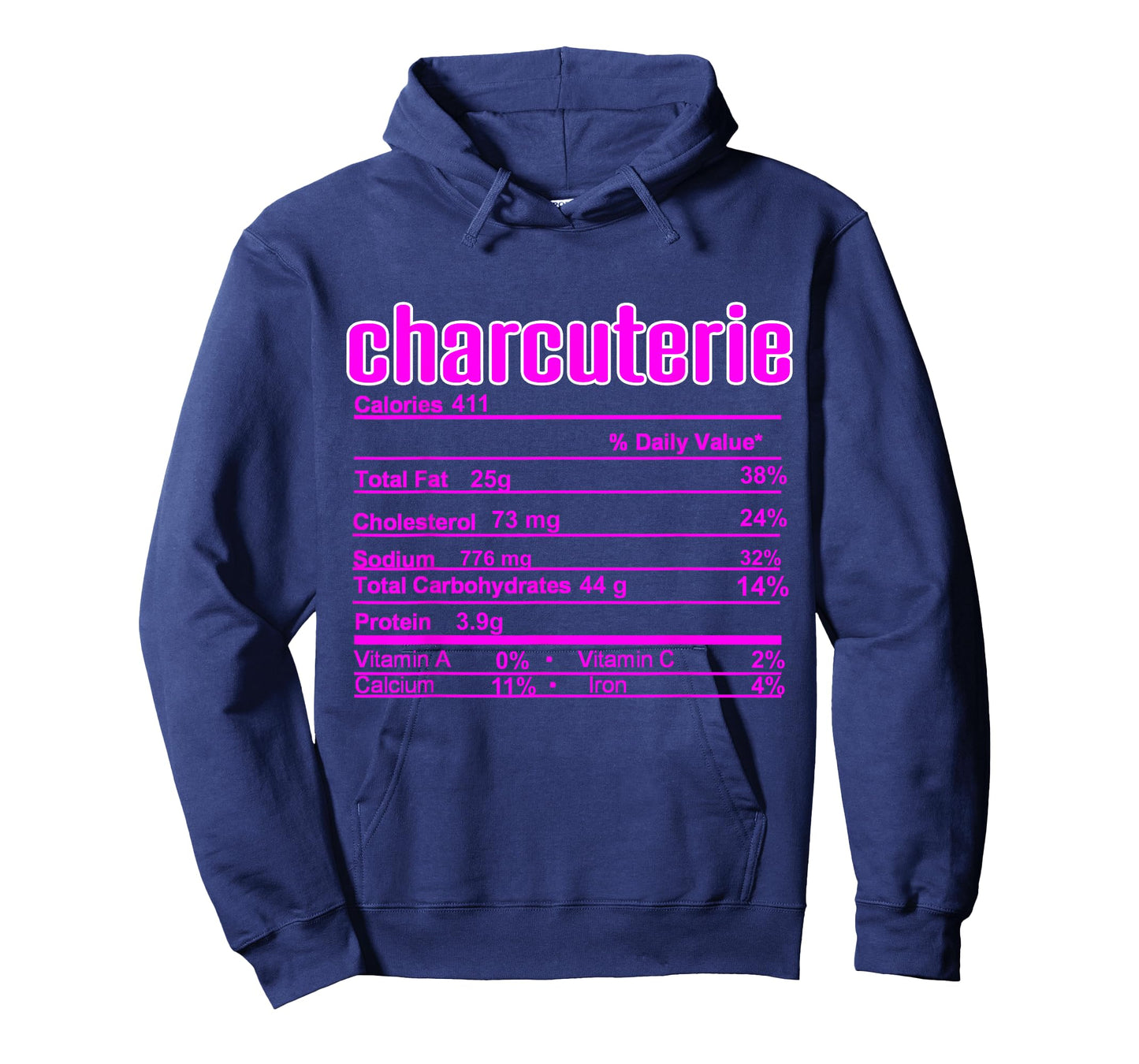 Thanksgiving Christmas Charcuterie Nutrition Fact T-Shirt