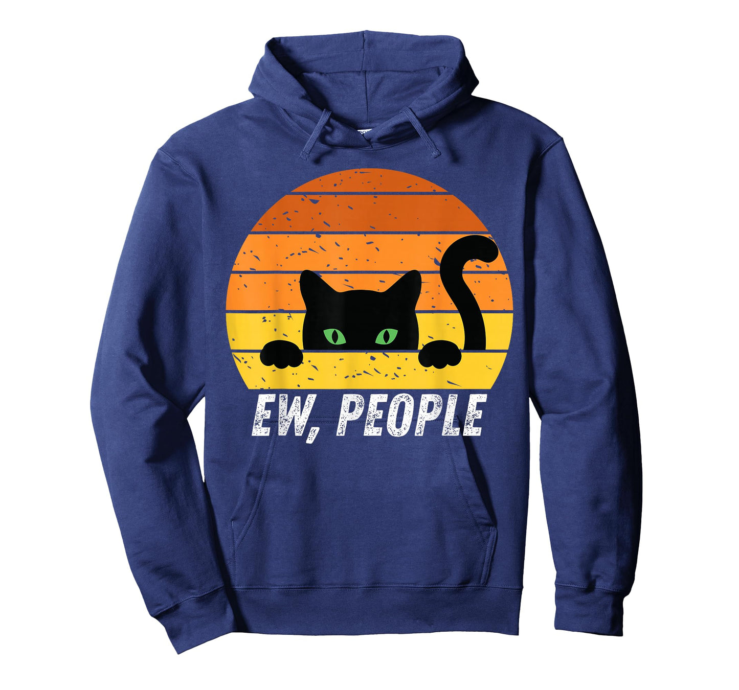 Ew People Retro Cat Funny Introvert Vintage Gifts Cat Lovers T-Shirt