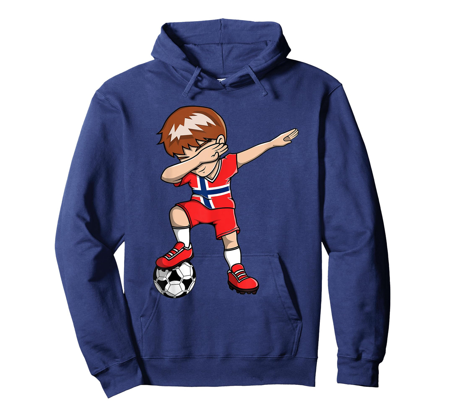 Dabbing Soccer Boy - Norway Jersey Norwegian Football Fan T-Shirt