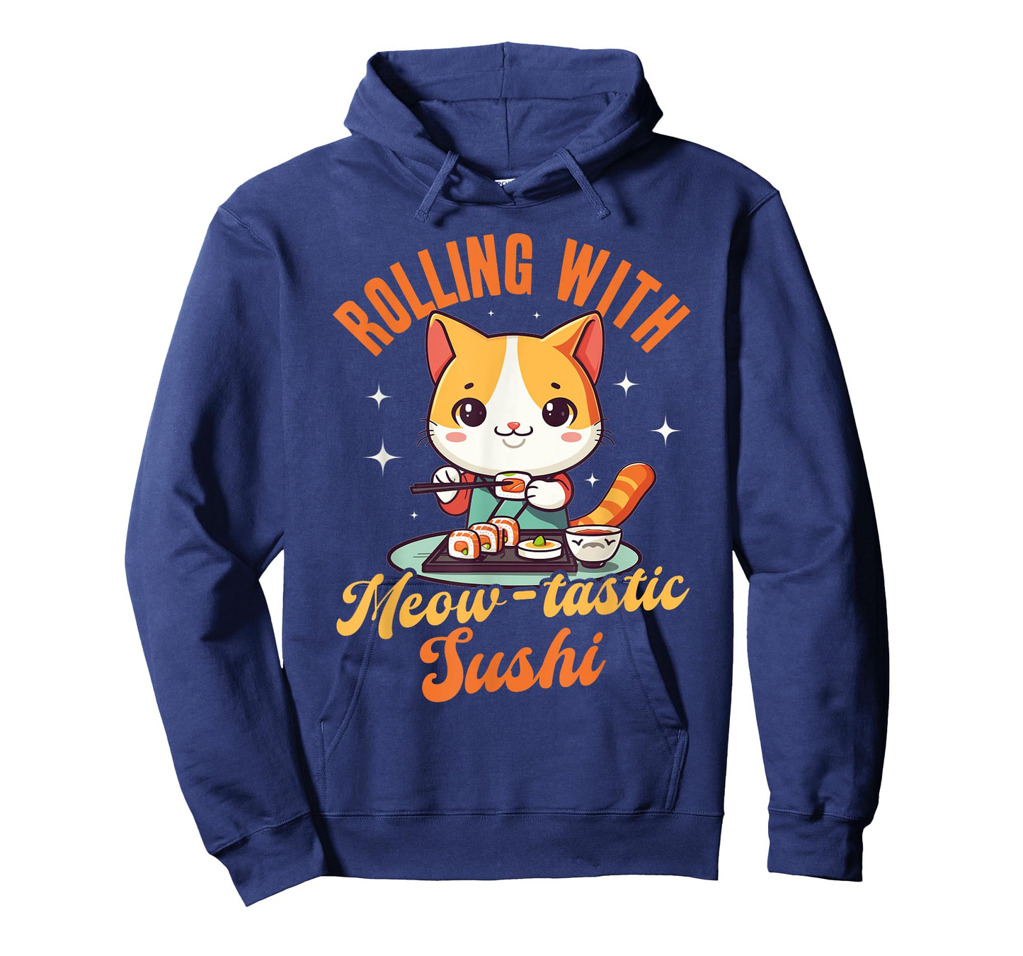 Sushi Roll Cat Neko Japanese Food Anime Kawaii T-Shirt for Men Women Kids