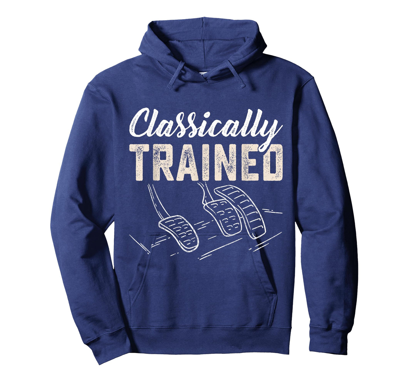 Classically Trained Retro Racing Three Pedals Manual Car Guy T-Shirt