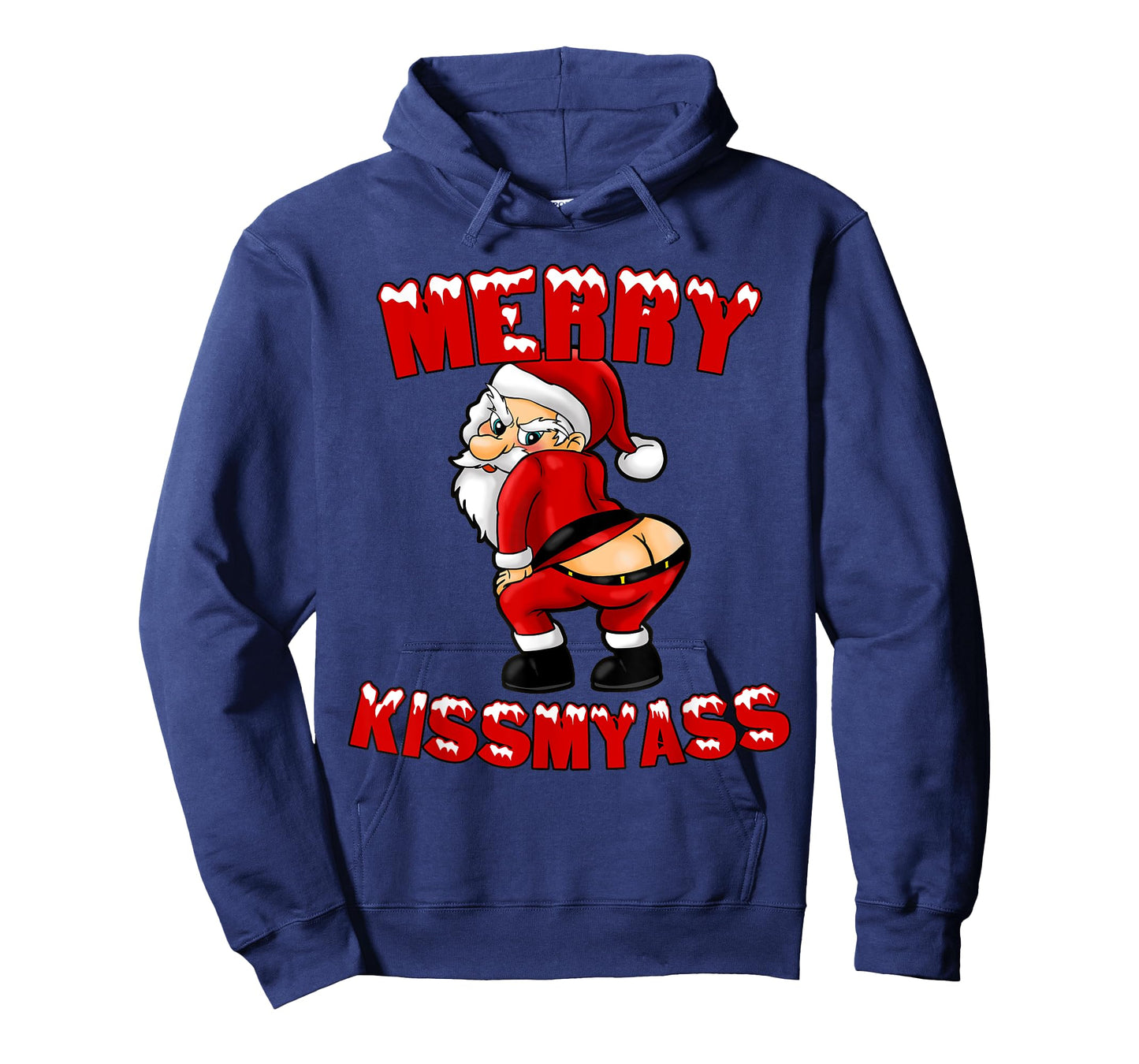 Hilarious Merry Kissmyass Christmas Santa T-Shirt T-Shirt