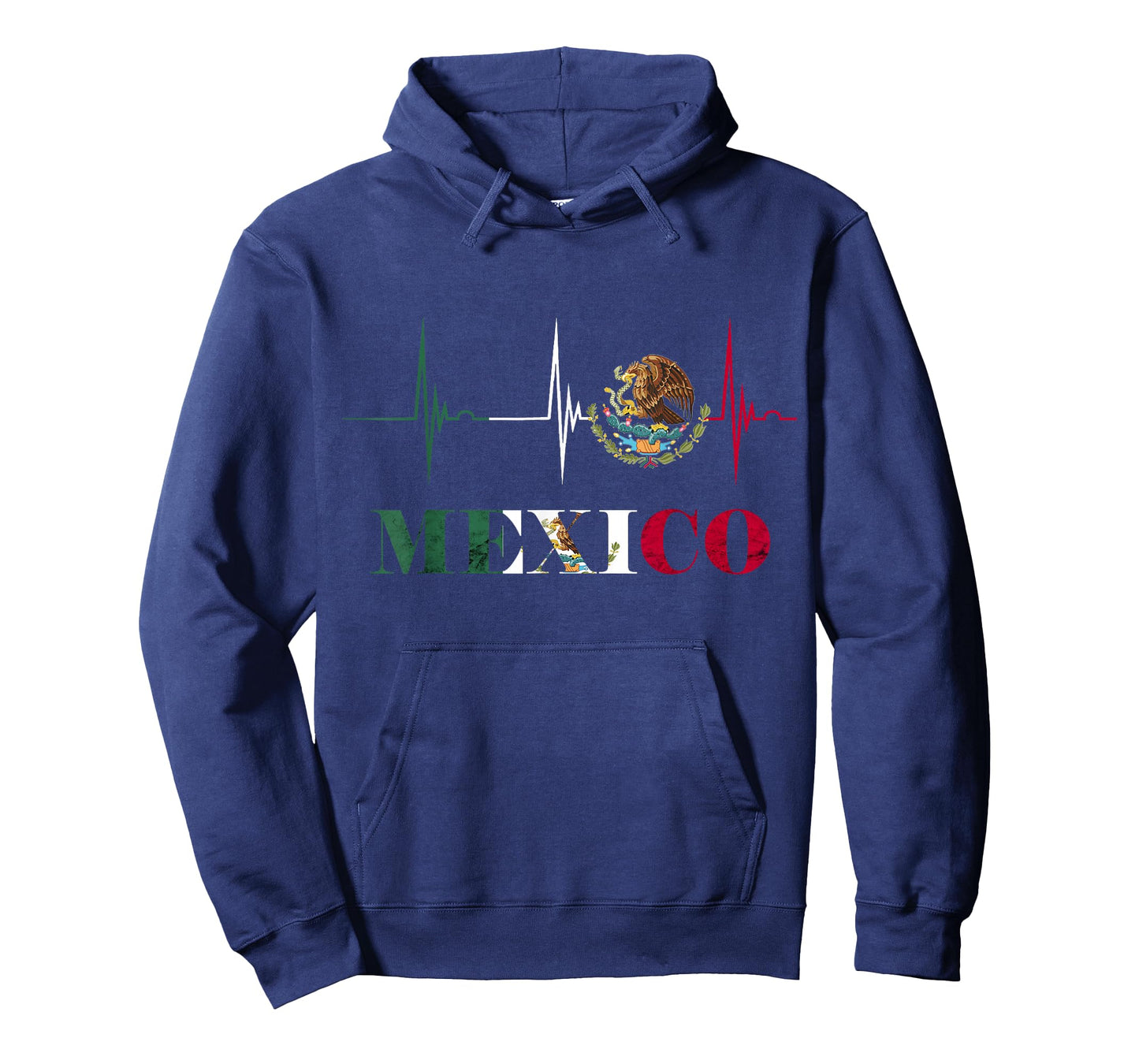 Heartbeat EKG Pulse Mexico Emblem Mexico Flag Mexican Pride T-Shirt