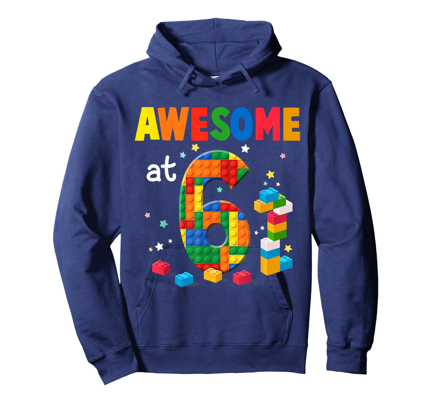 Building Blocks Brick 6th Birthday Shirt 6 Year Old Boy Gift T-Shirt