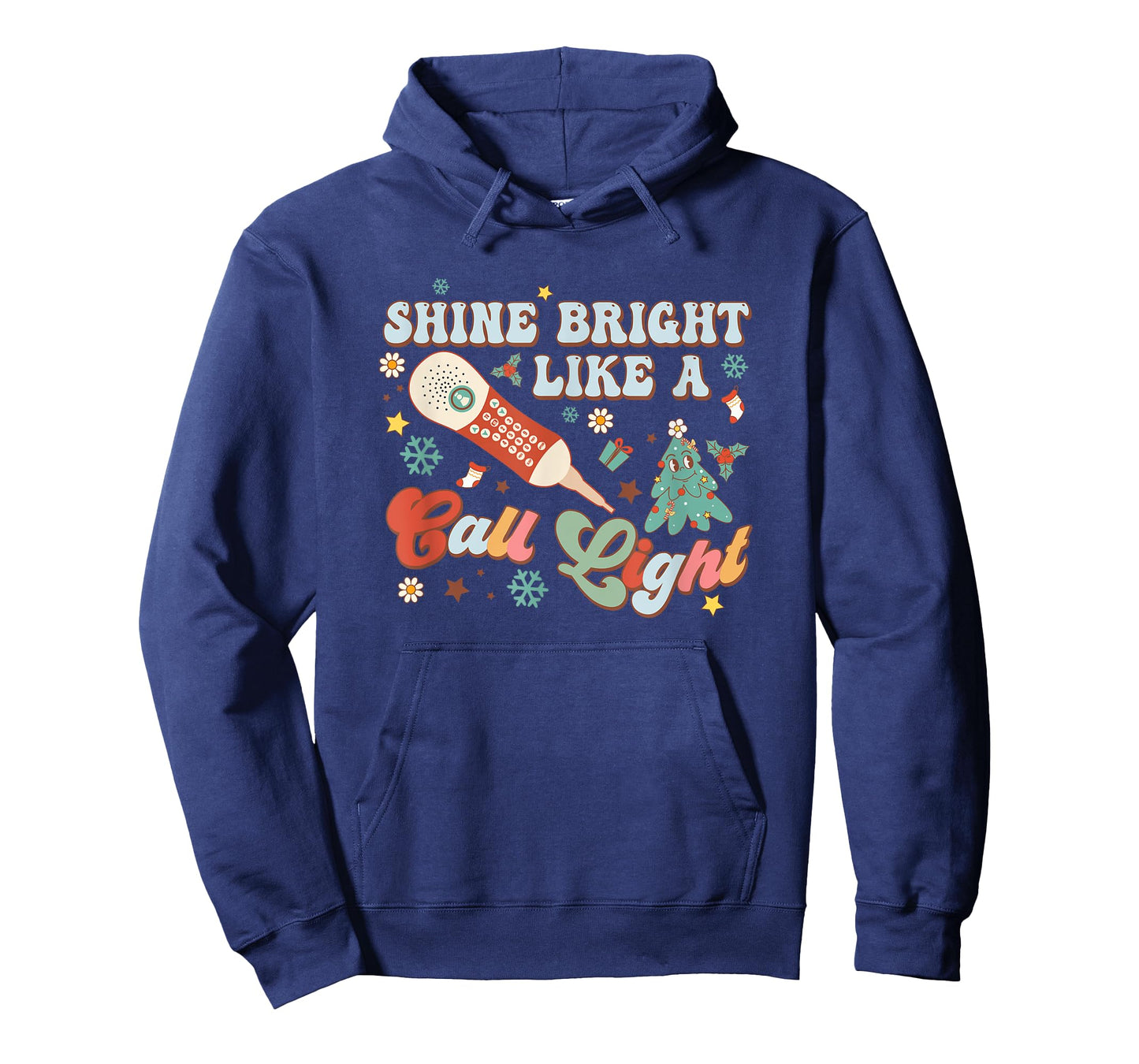 Christmas Xmas Nurse Nursing Shines Bright Like A Call Light T-Shirt