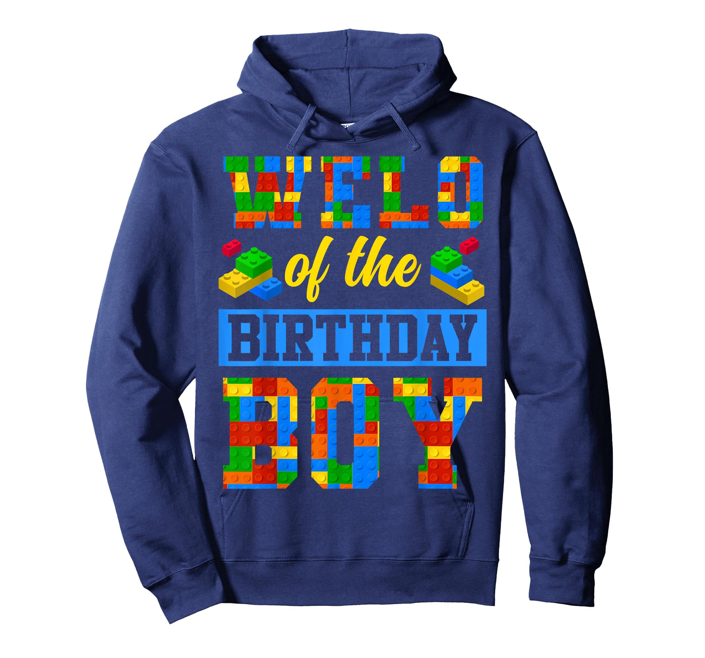Welo Of The Birthday Boy Building Block Bday Party T-Shirt