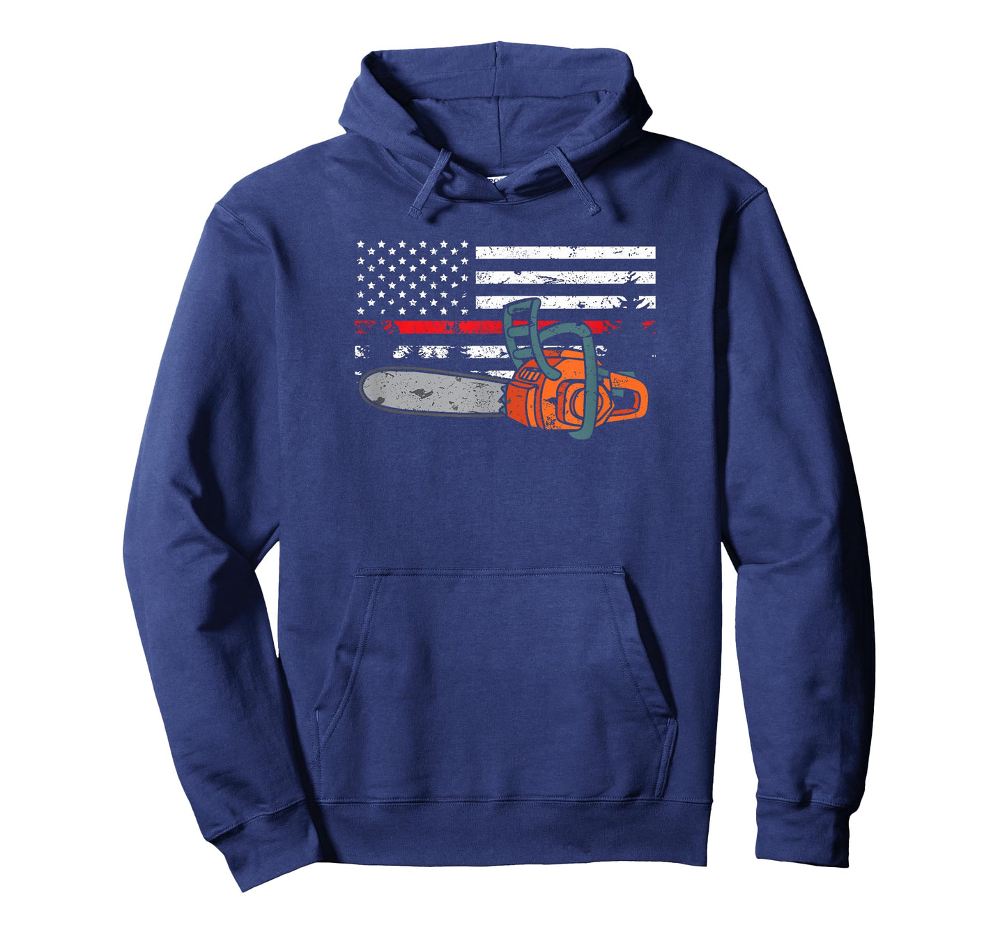 Wildland Firefighter Chainsaw Red Line American Flag T-Shirt for Women Men