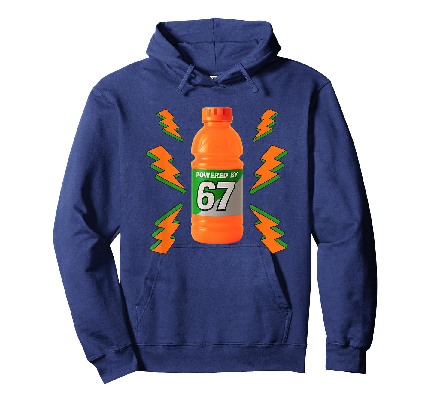 Powered by 67 Aura Energy Funny 6 7 Meme Six Seven Gen Alpha T-Shirt