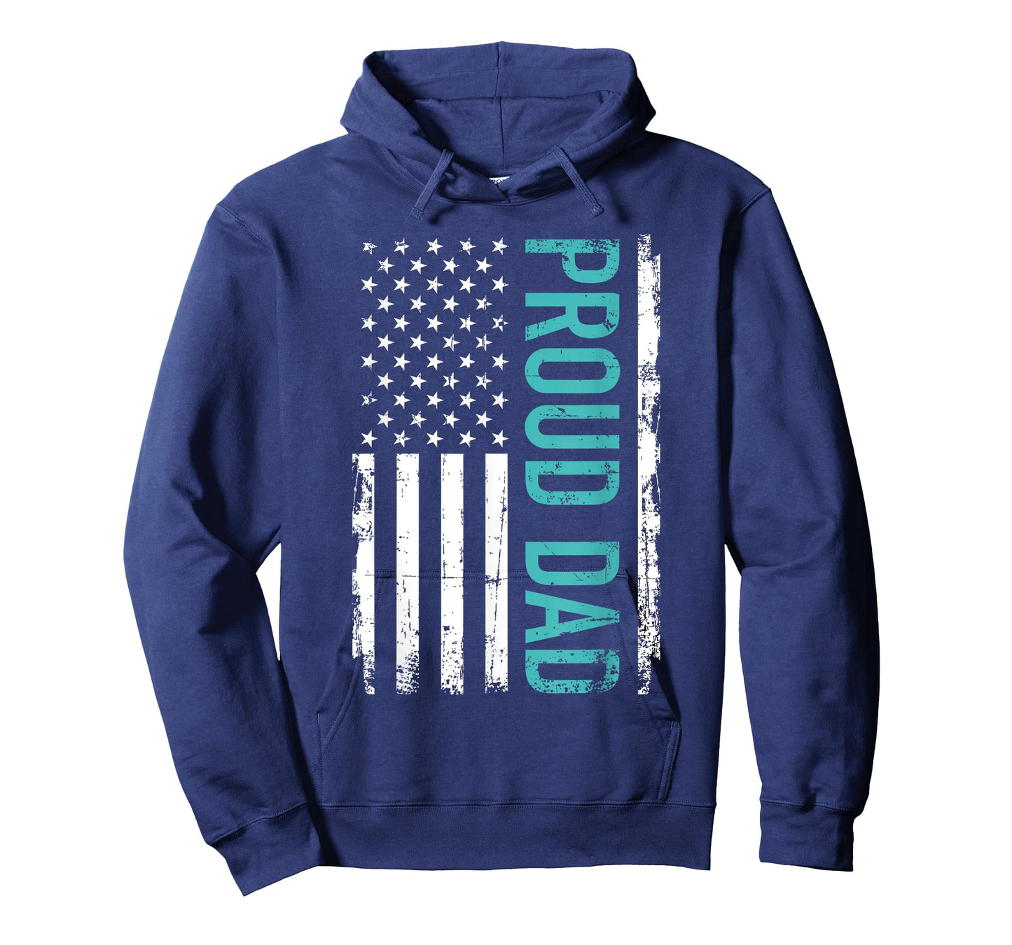 Proud dad US american flag gift for father's day Women Men T-Shirt