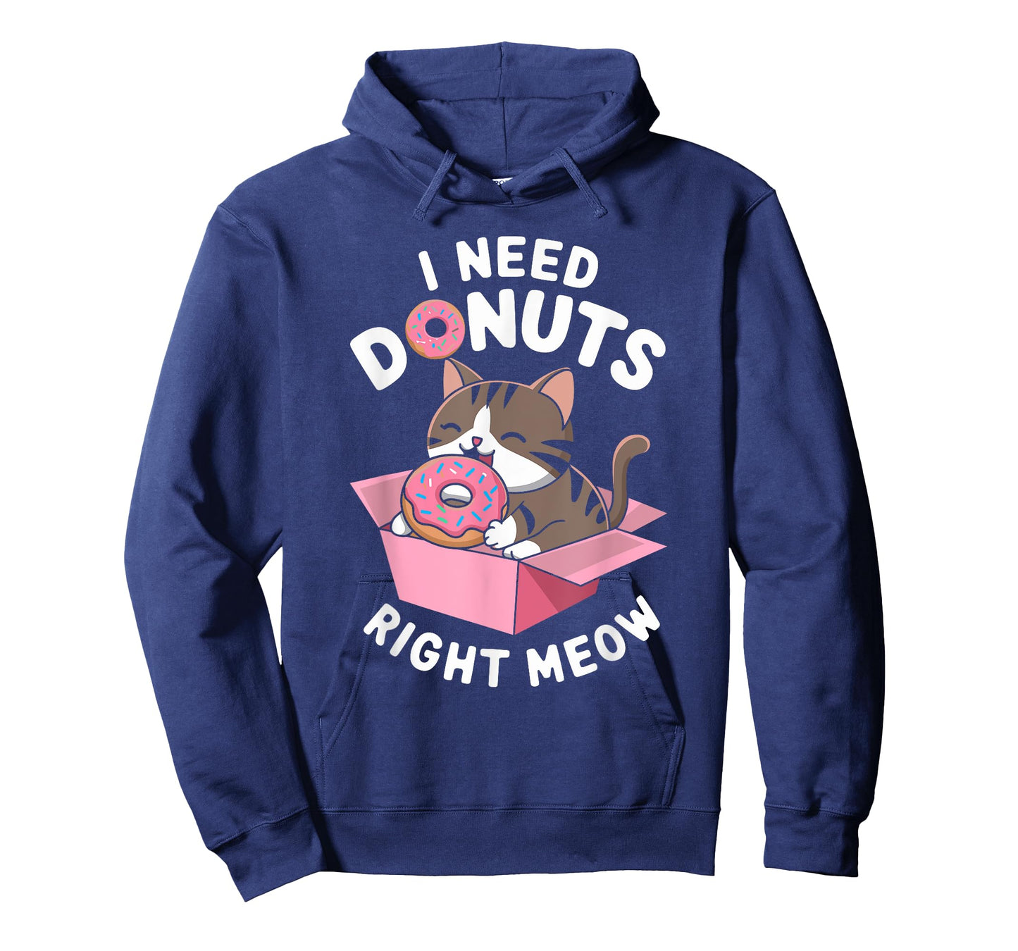 Cute Donut Cat Need Donuts Right Meow T-Shirt for Men Women Kids