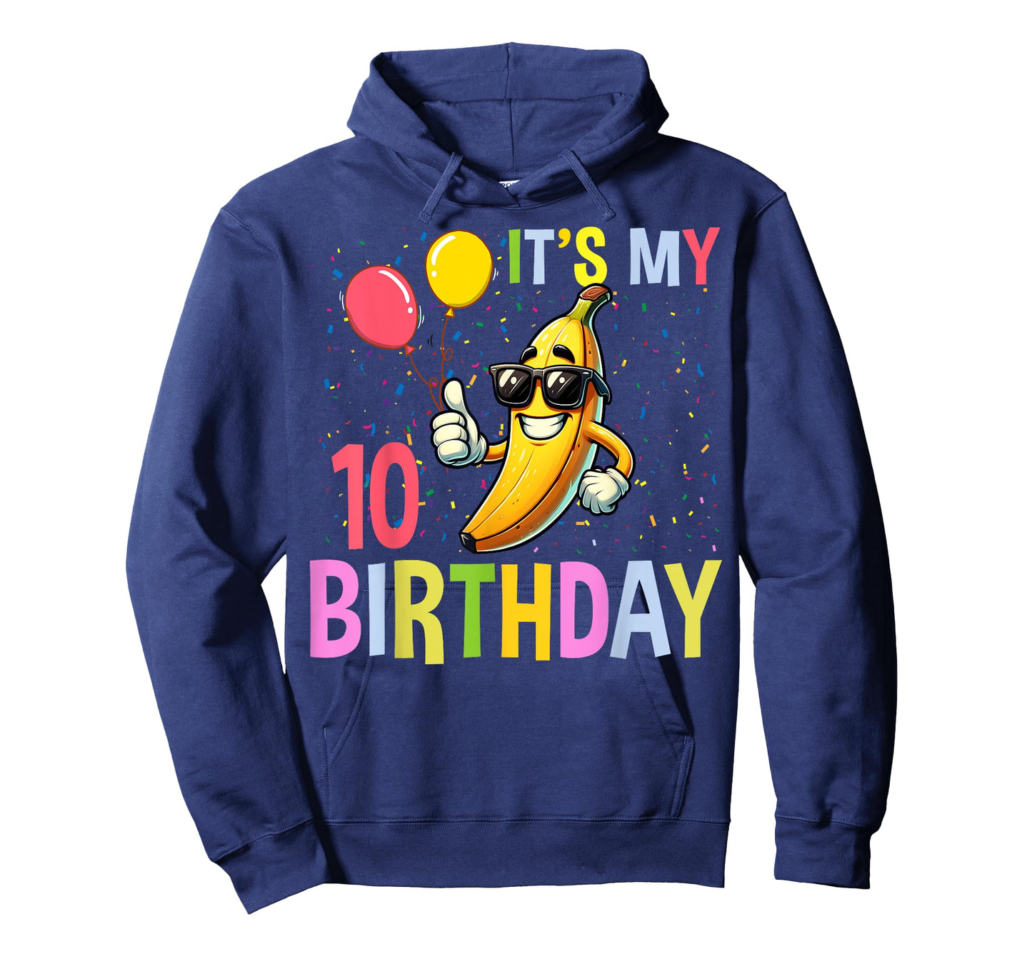 Banana Lover 10 Years Old Kids It's My 10th Birthday Bananas T-Shirt