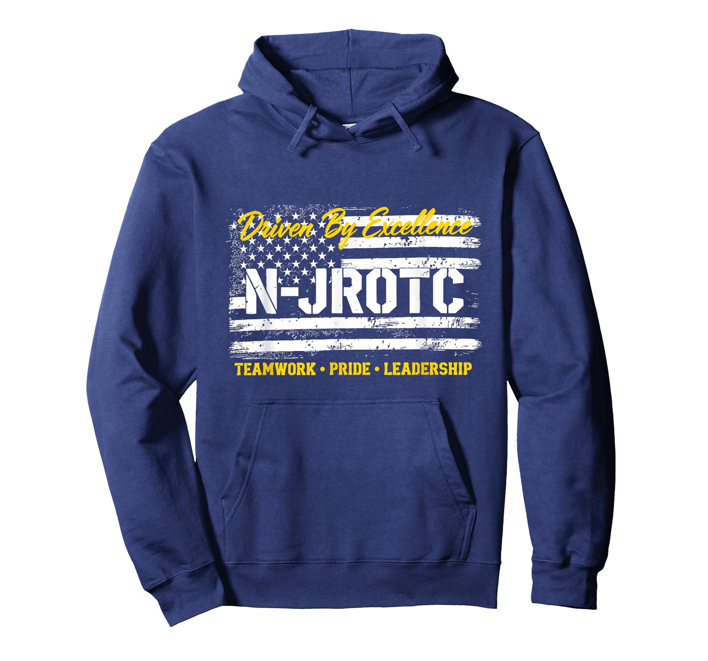 NJROTC Teamwork-Pride-Leadership USA Flag JROTC Naval T-Shirt