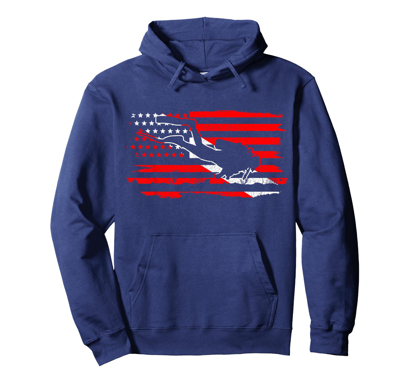Scuba Diving Patriotic American Flag Vintage Scuba Diver T-Shirt