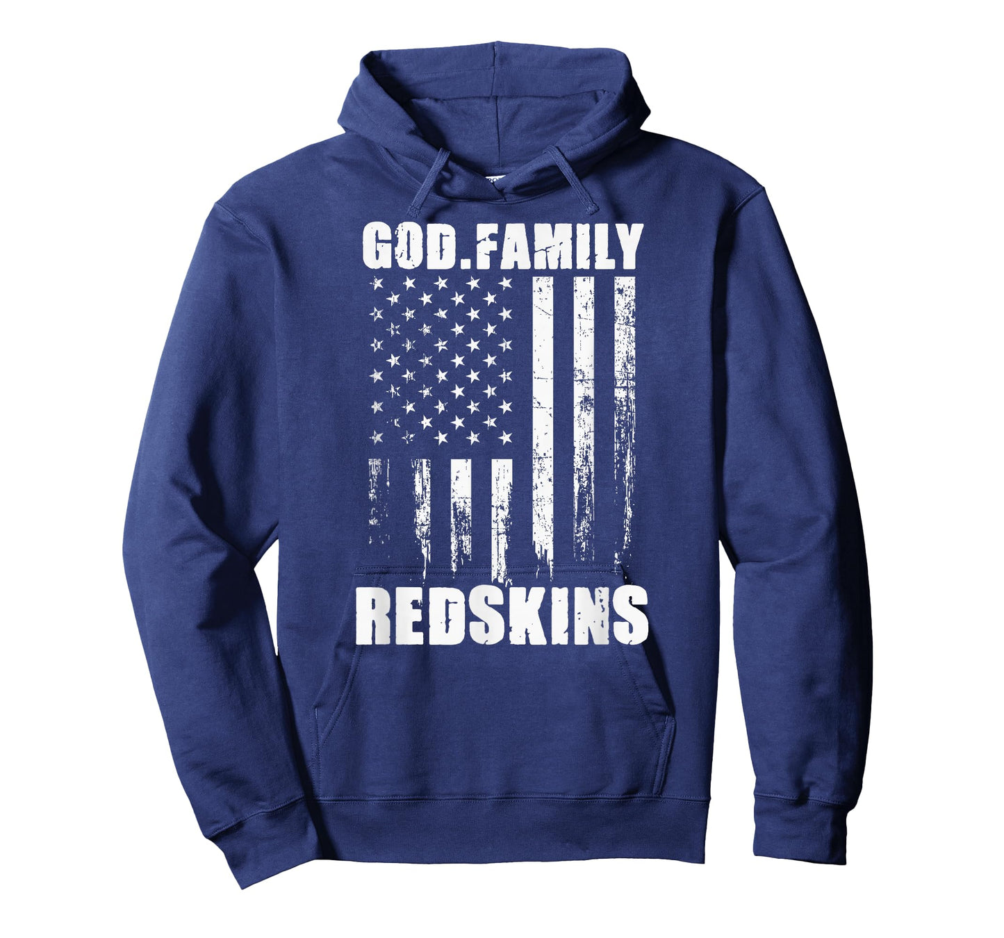 Bryan County Redskins God. Family. Vintage USA Flag T-Shirt