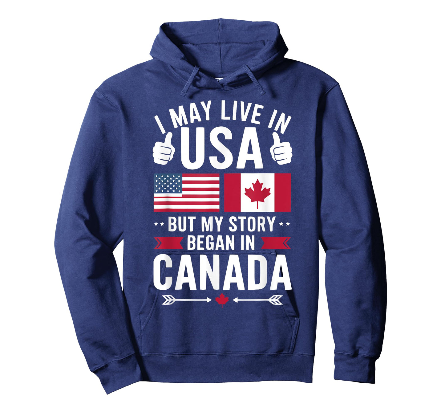 Half American Half Canadian USA Flag Canada America T-Shirt