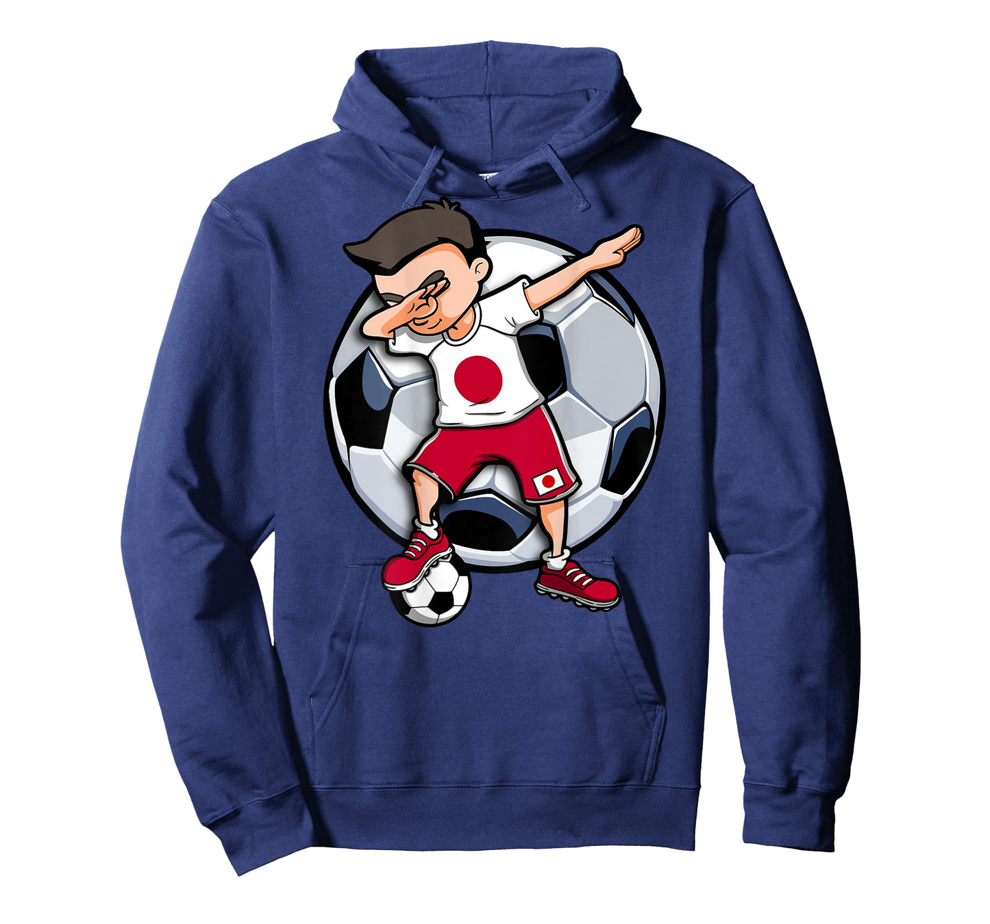 Dabbing Soccer Boy Japan Football Fans Jersey Japanese Flag T-Shirt