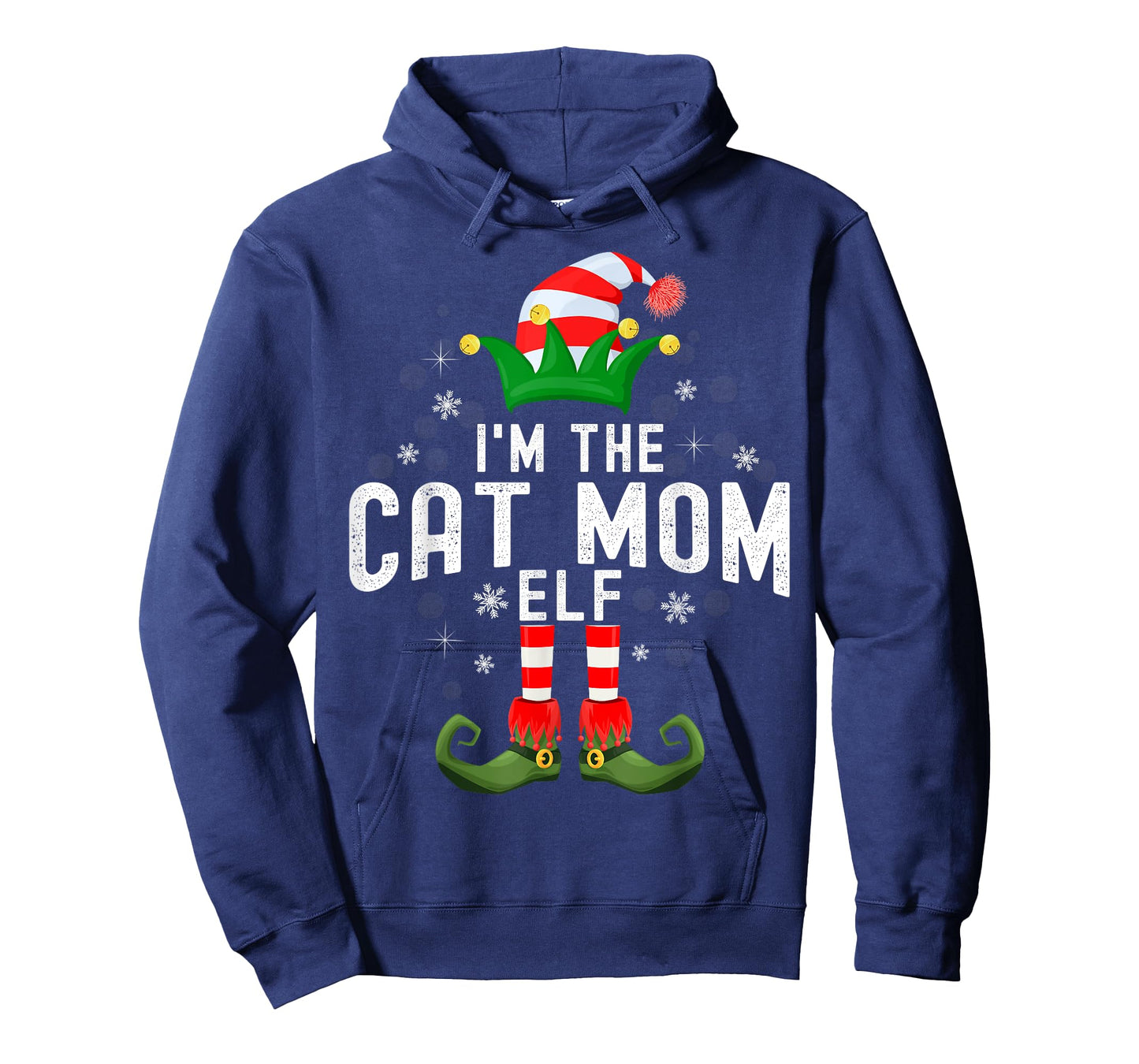 I'm The Cat Mom Elf Christmas Family PJS Costume T-Shirt