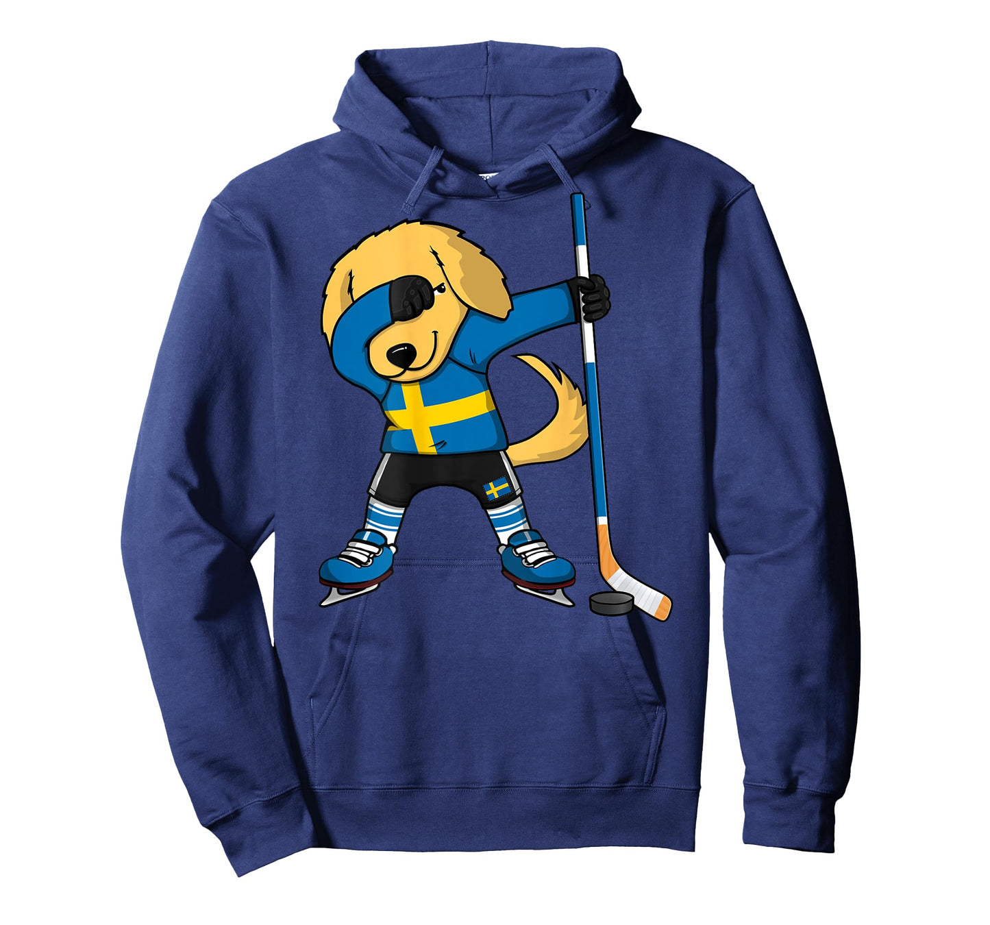 Dabbing Golden Retriever Sweden Ice Hockey Lovers Jersey Art T-Shirt