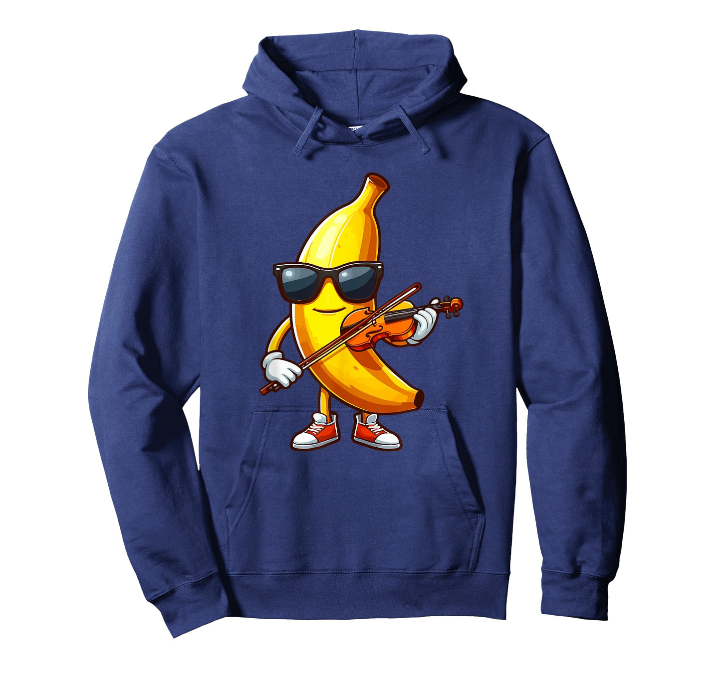 Banana Sunglasses Playing Violin Funny Fruit Instrument T-Shirt