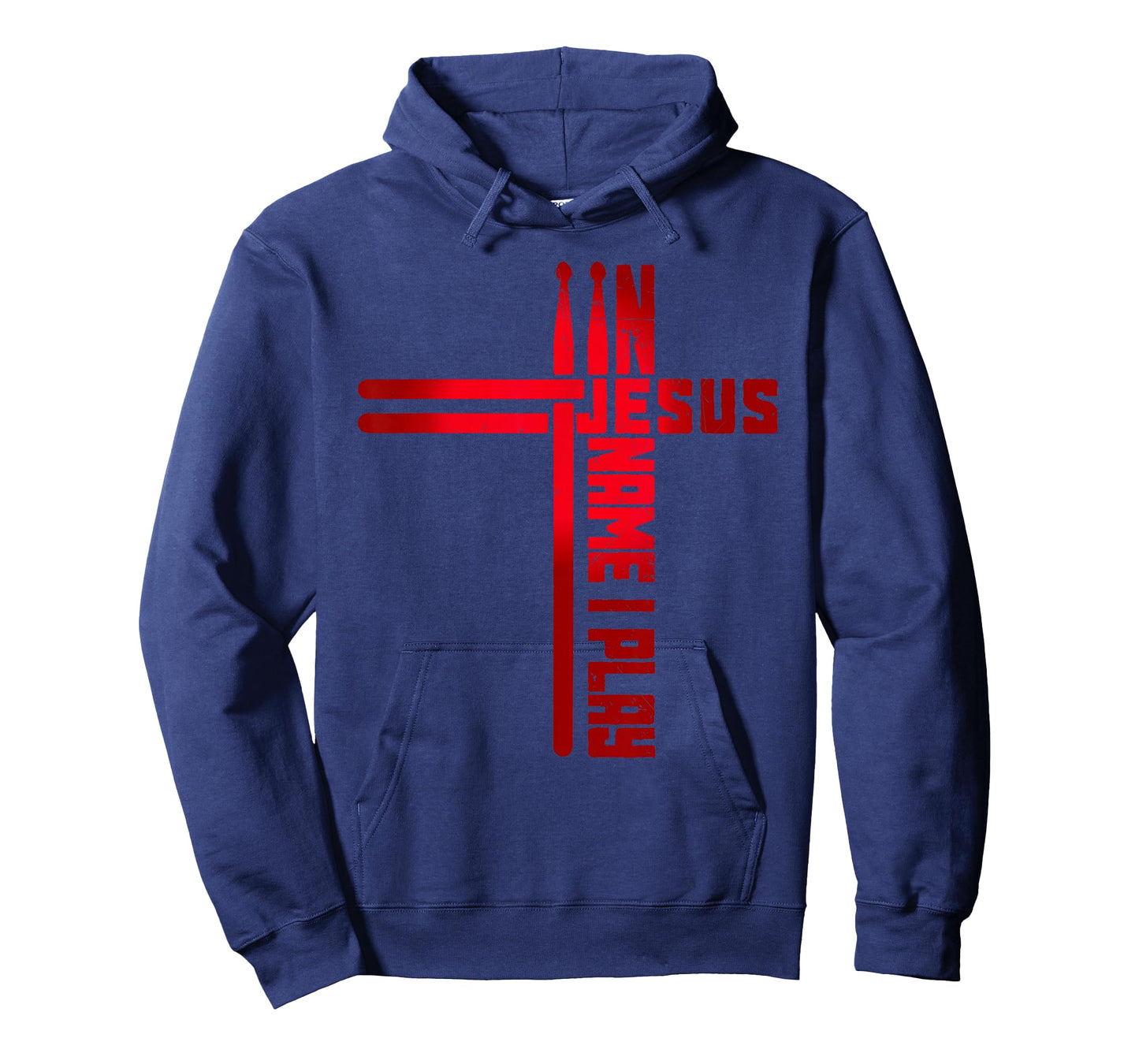 In Jesus Name I Play Drum Drummer Vintage Cross Drumsticks T-Shirt