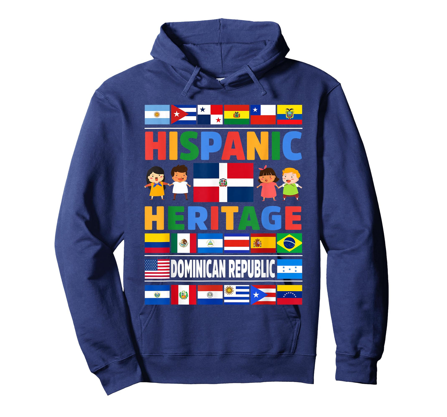 Hispanic Heritage Month Dominican Republic Flag Latino Kids T-Shirt