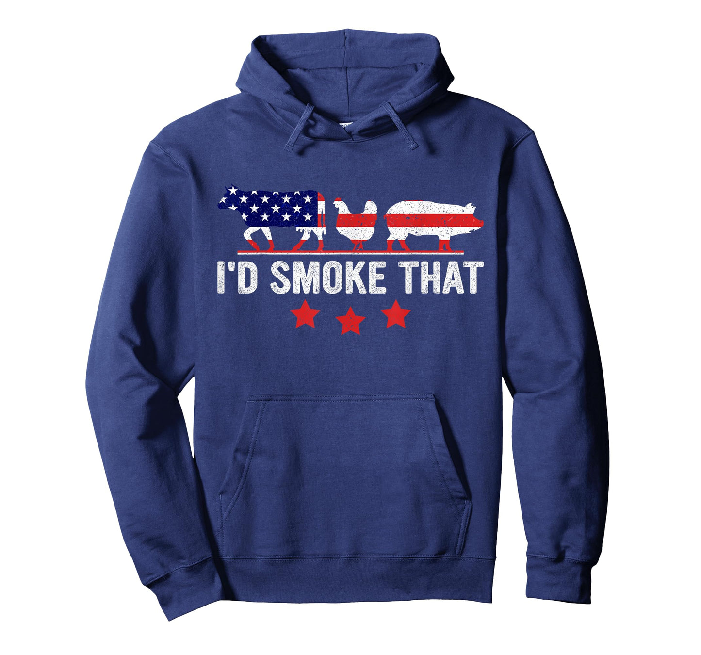 4th July I'd Smoke That Patriot Bbq Barbeque Cook Chef T-Shirt